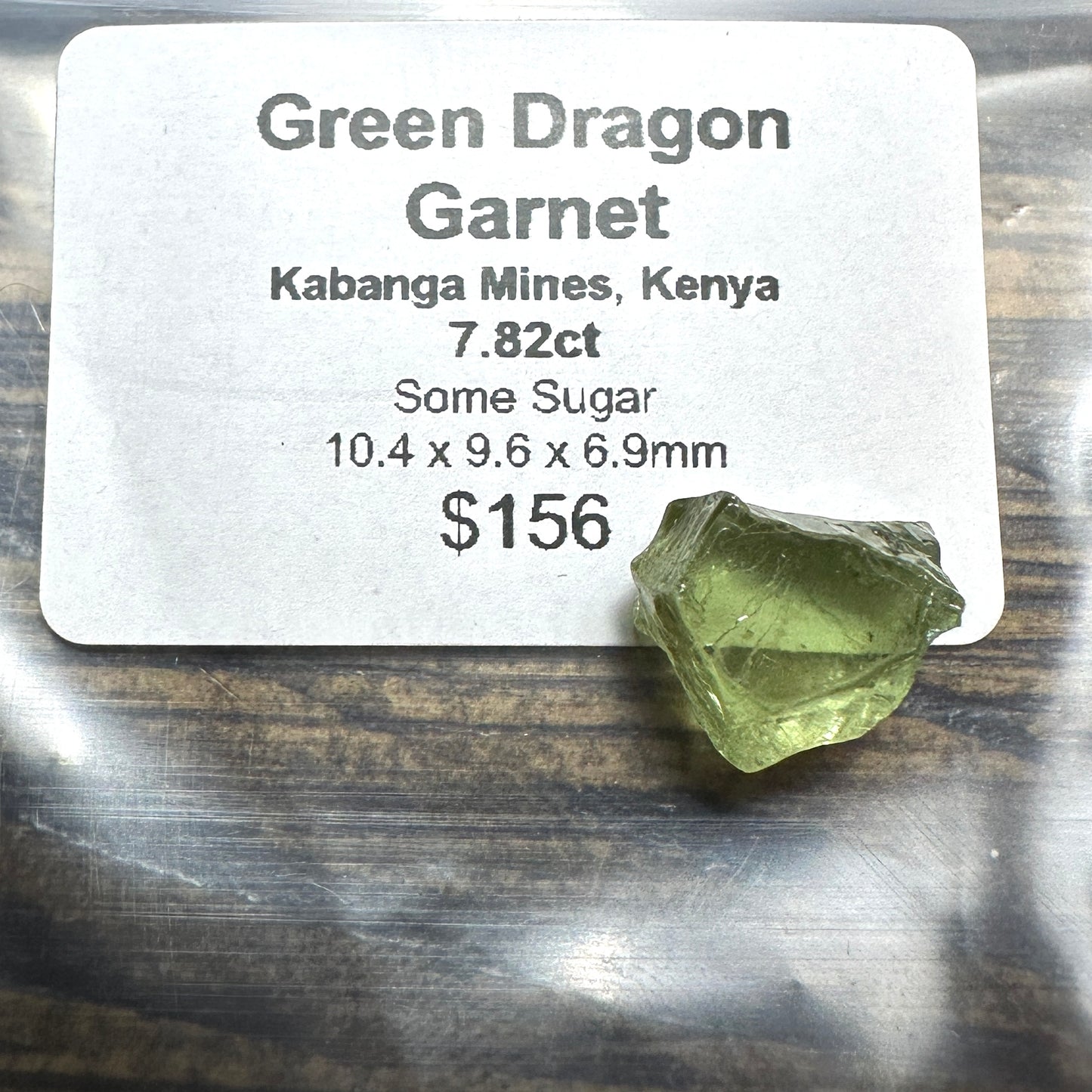 7.82ct GREEN DRAGON GARNET Facet Rough