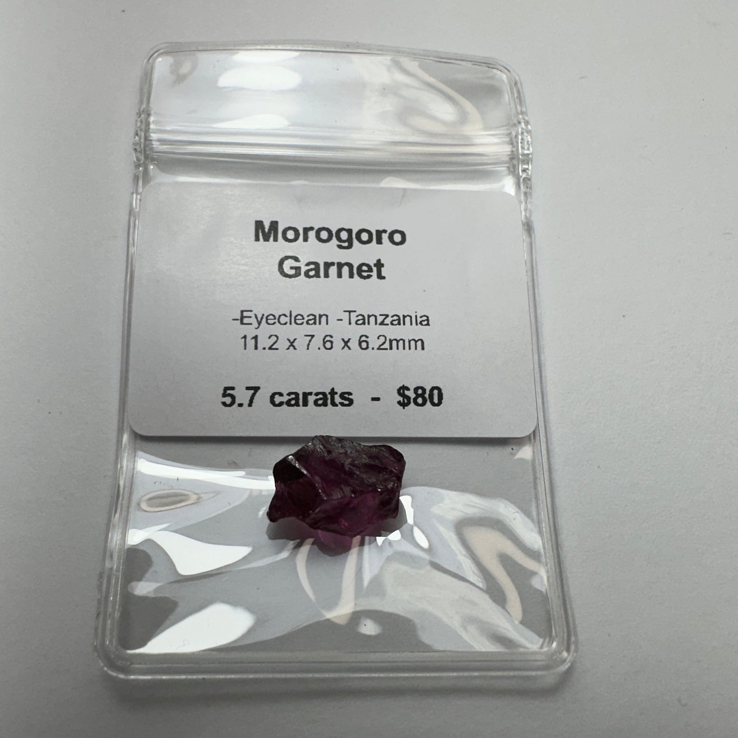 5.7ct MOROGORO GARNET Facet Rough