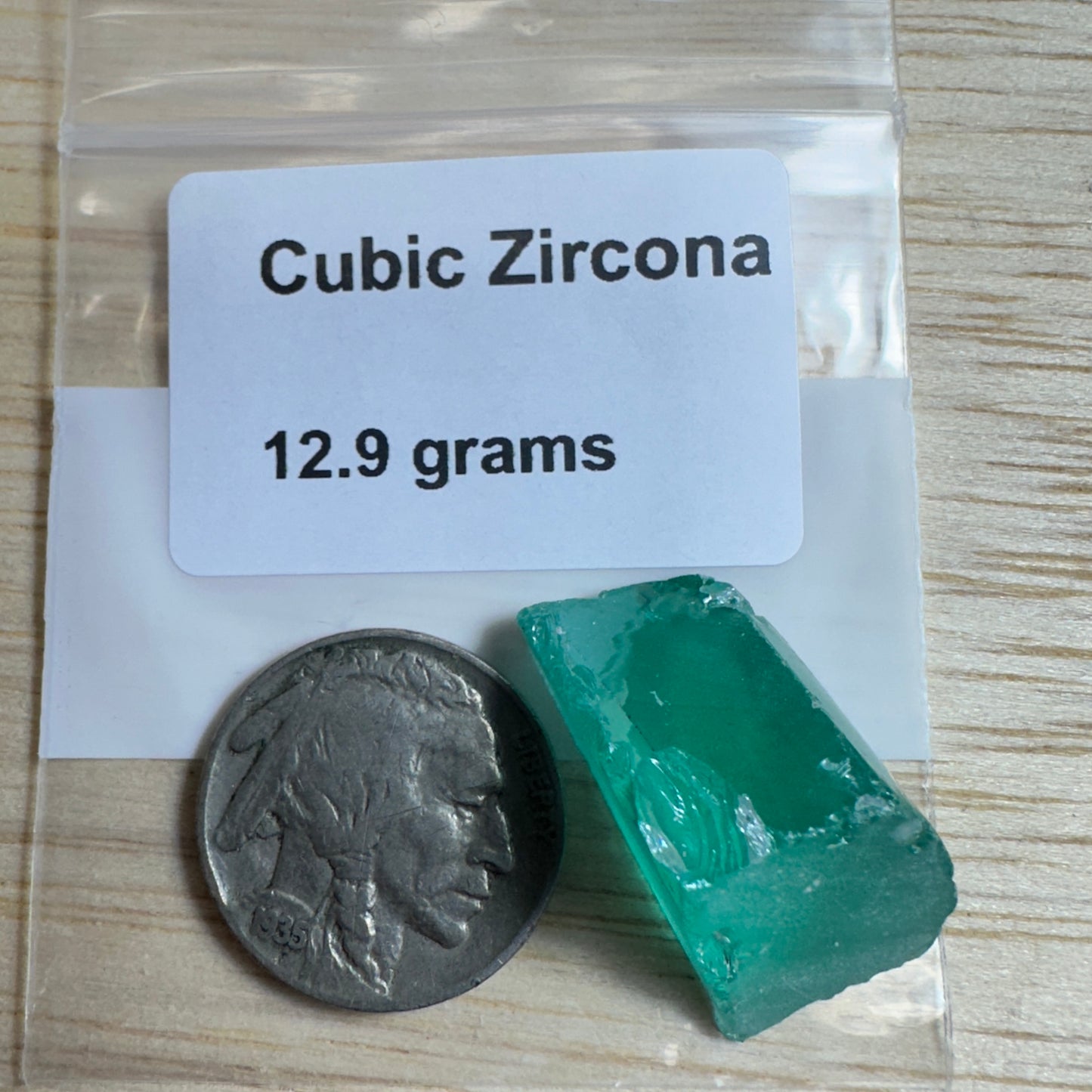 12.9 gram CUBIC ZIRCON Facet Rough