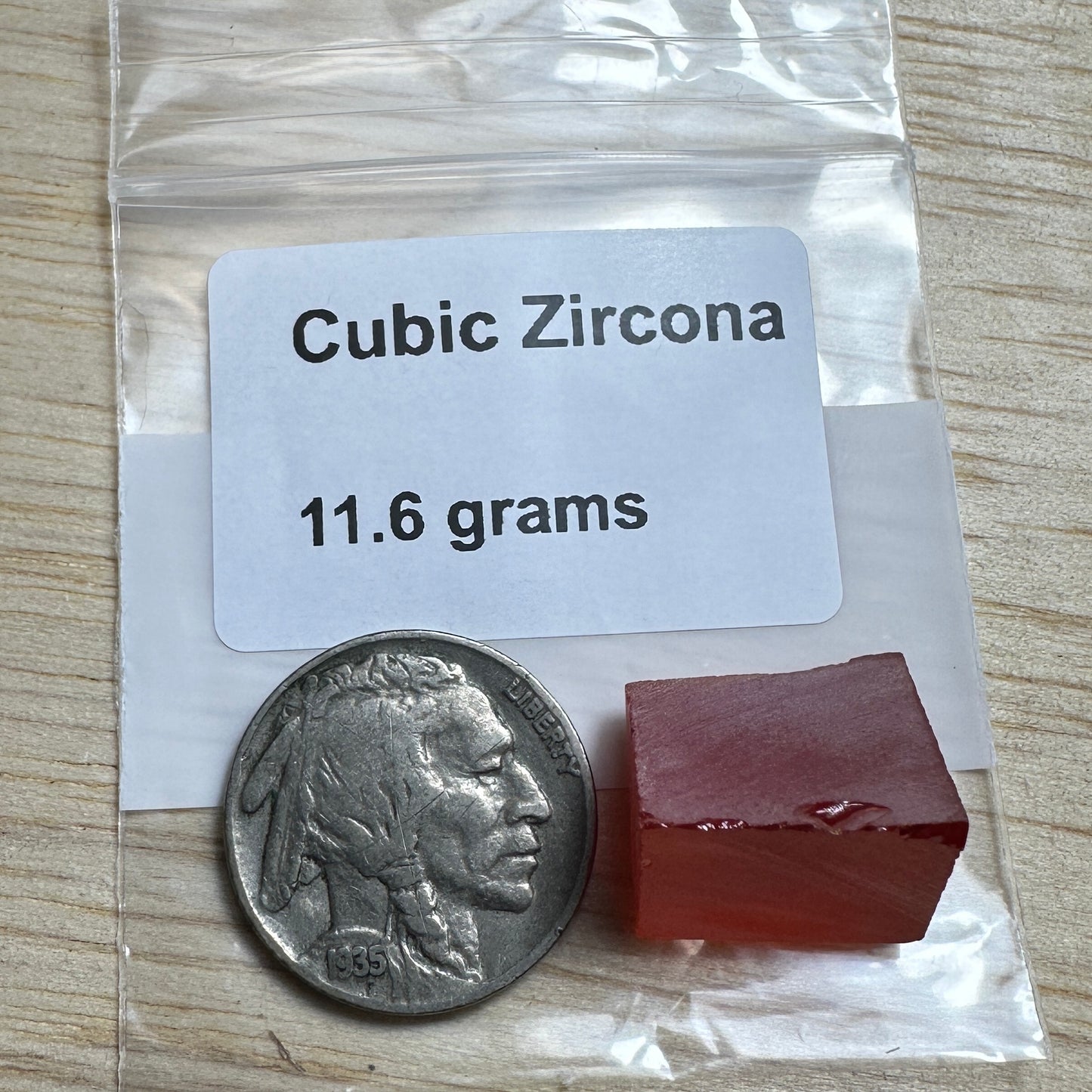 11.6 gram CUBIC ZIRCON Facet Rough