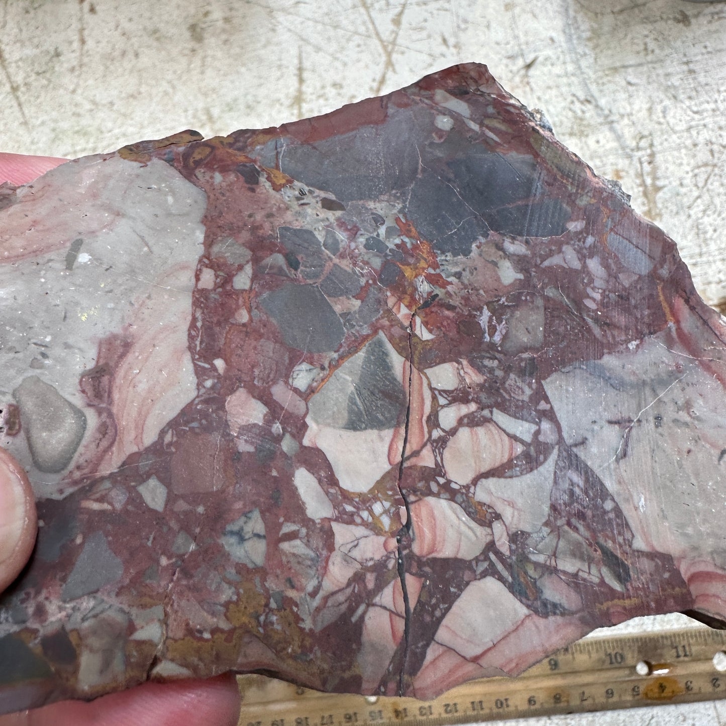 MESCALERO BRECCIA JASPER Slab - 176 grams