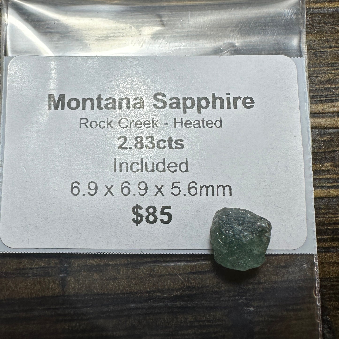 2.83ct MONTANA SAPPHIRE Facet Rough