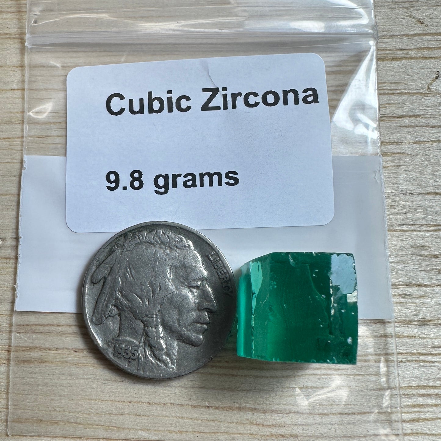 9.8 gram CUBIC ZIRCON Facet Rough