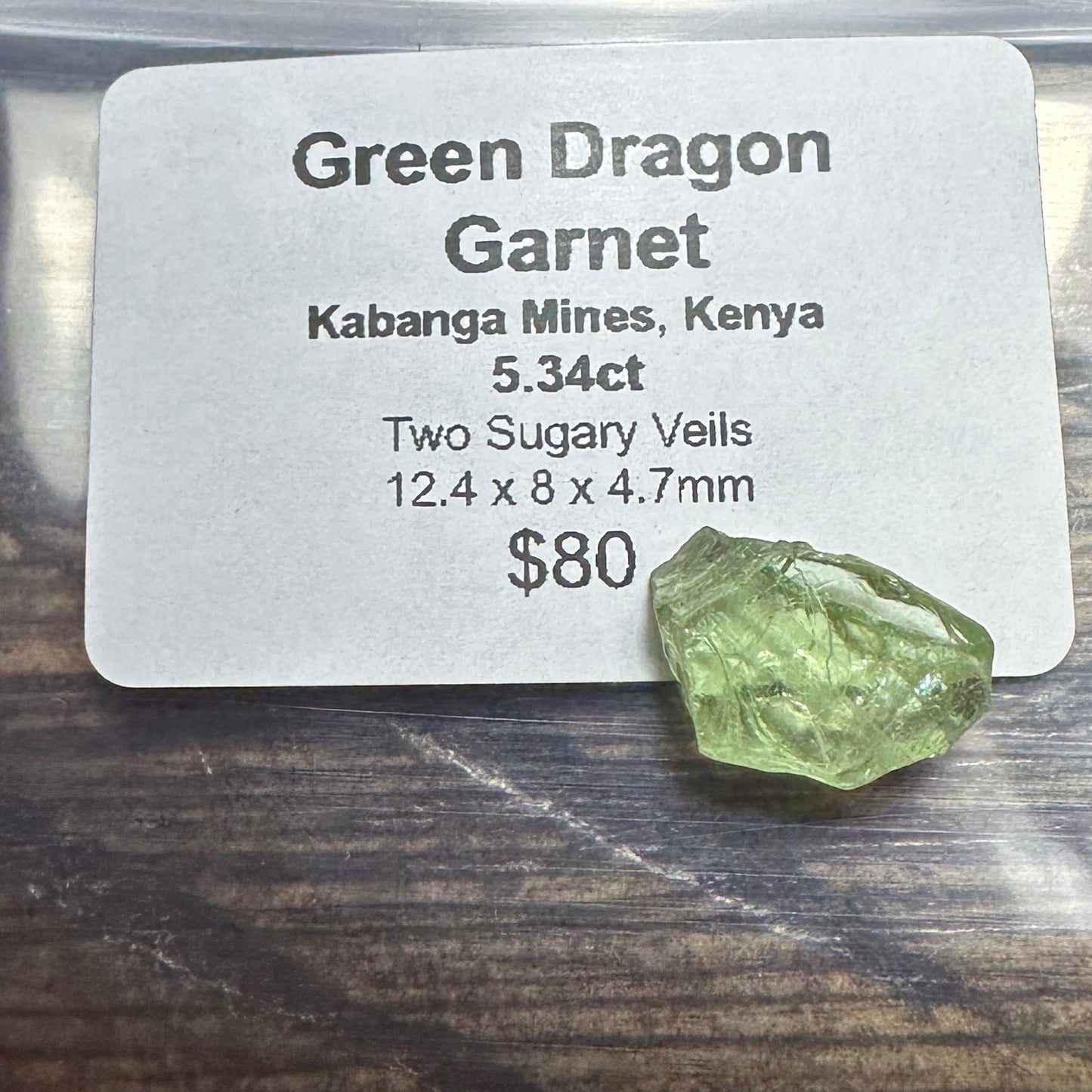 5.34ct GREEN DRAGON GARNET Facet Rough