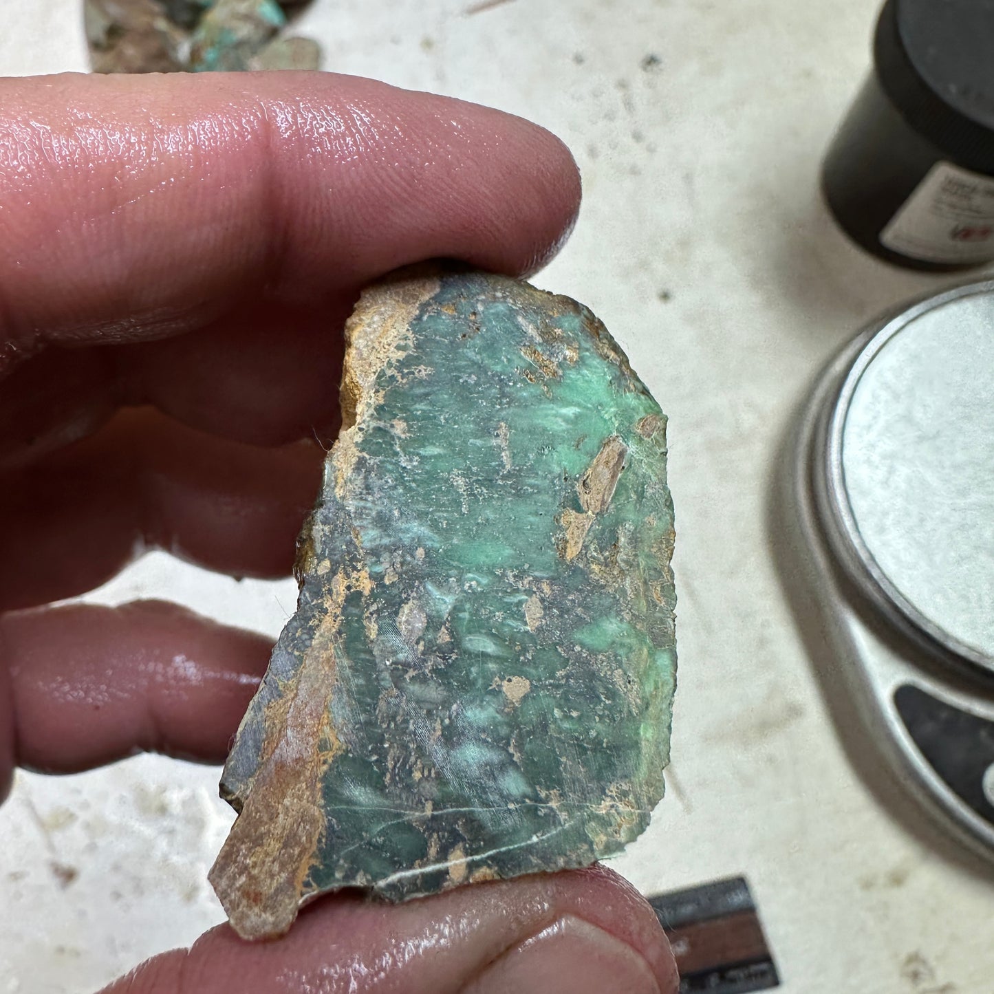 AUSTRALIAN VARISCITE Faced Rough - 77.1 grams