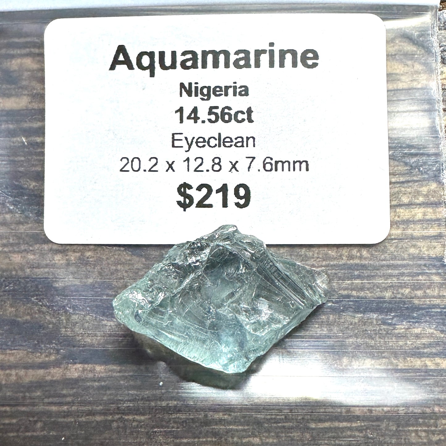 14.56ct AQUAMARINE BERYL Facet Rough