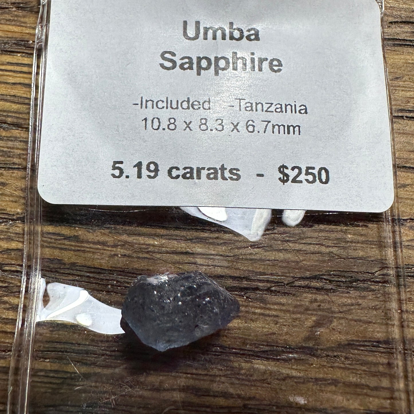 5.19ct UMBA SAPPHIRE Facet Rough