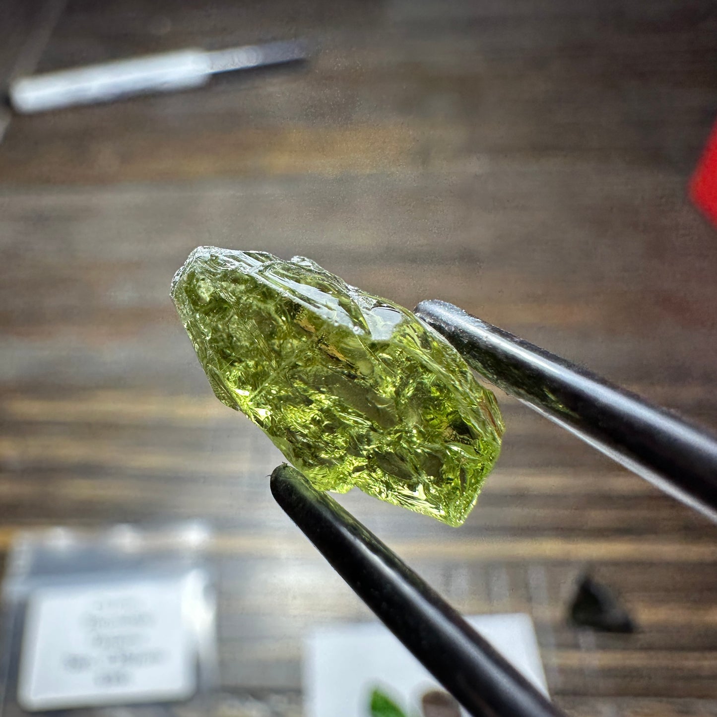 CHROME TOURMALINE 3pcs., 4.38g Facet Rough Parcel