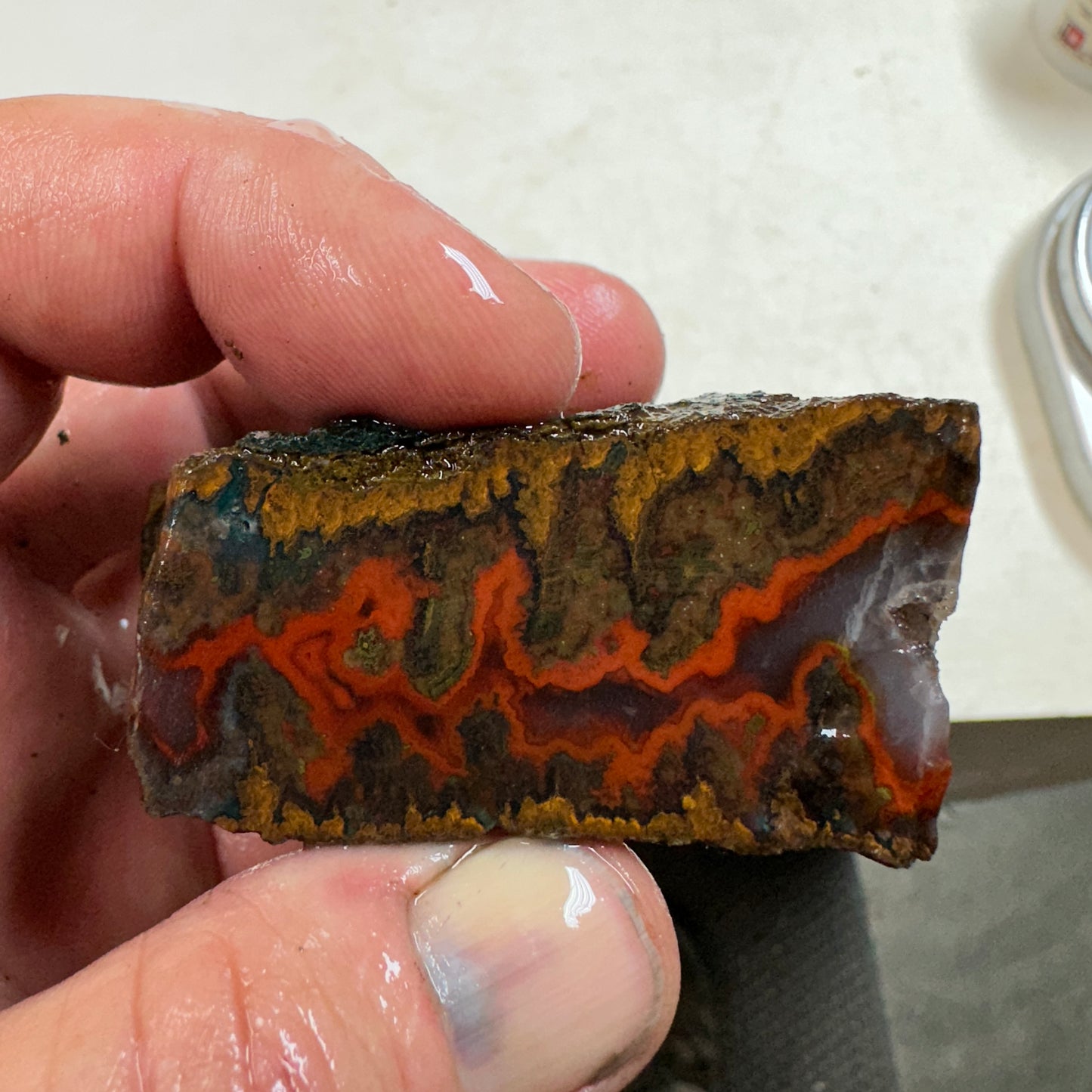 MOROCCAN SEAM AGATE Rough - 9.7ozs