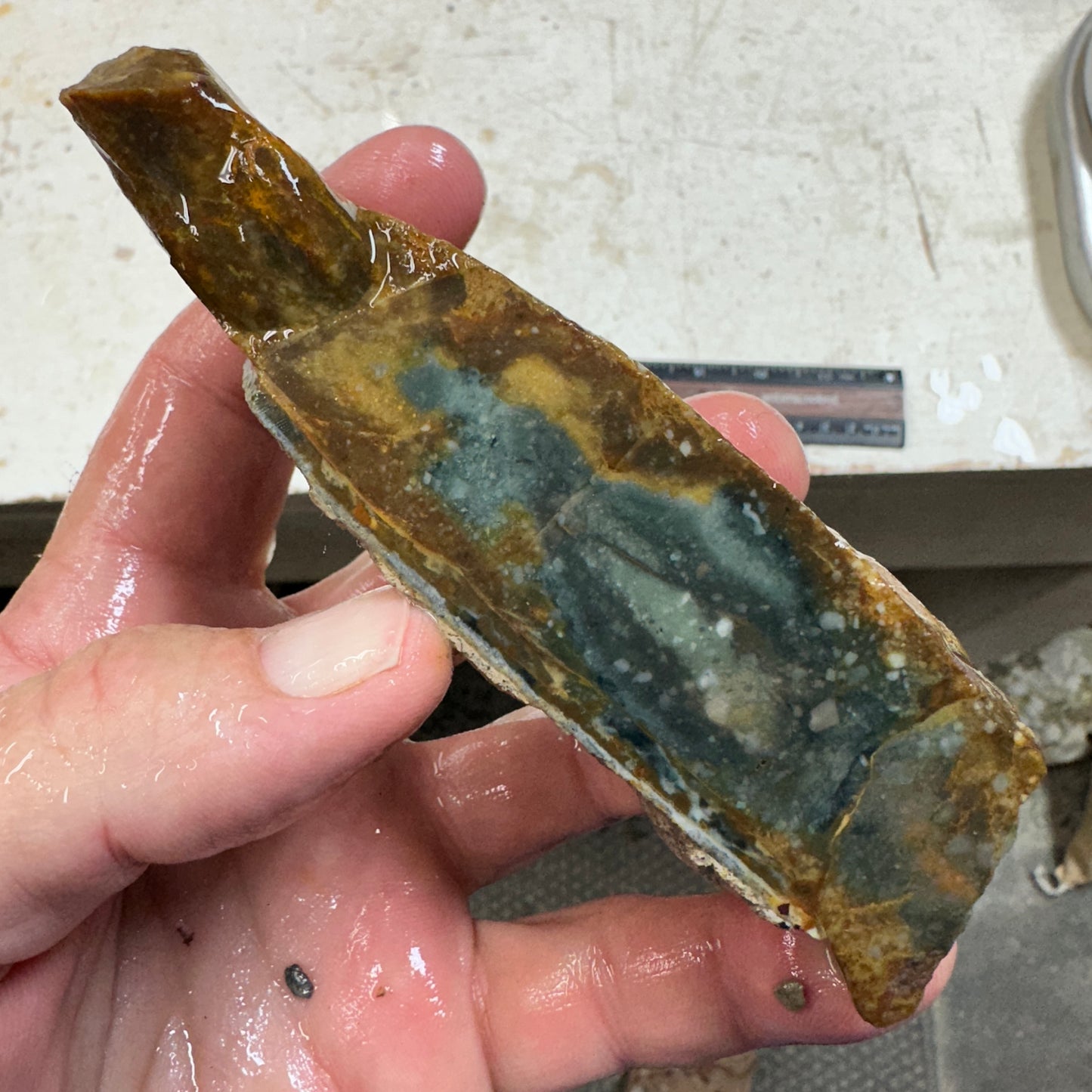 MORRISONITE JASPER Faced Rough - 0.59 Pounds
