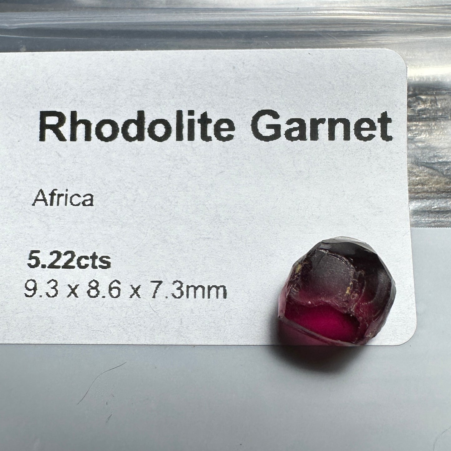 5.22ct RHODOLITE GARNET Facet Rough