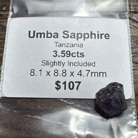 3.59ct UMBA SAPPHIRE Facet Rough