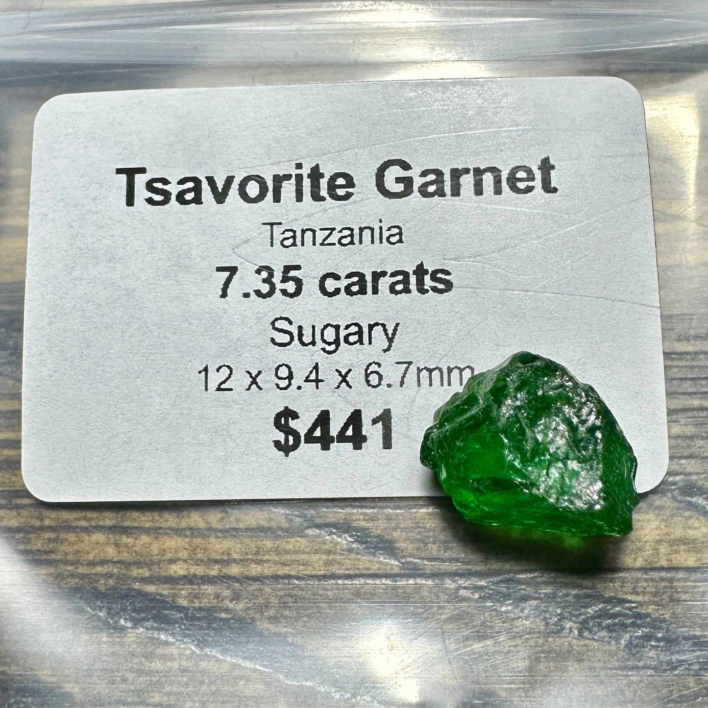 7.35ct TSAVORITE GARNET Facet Rough