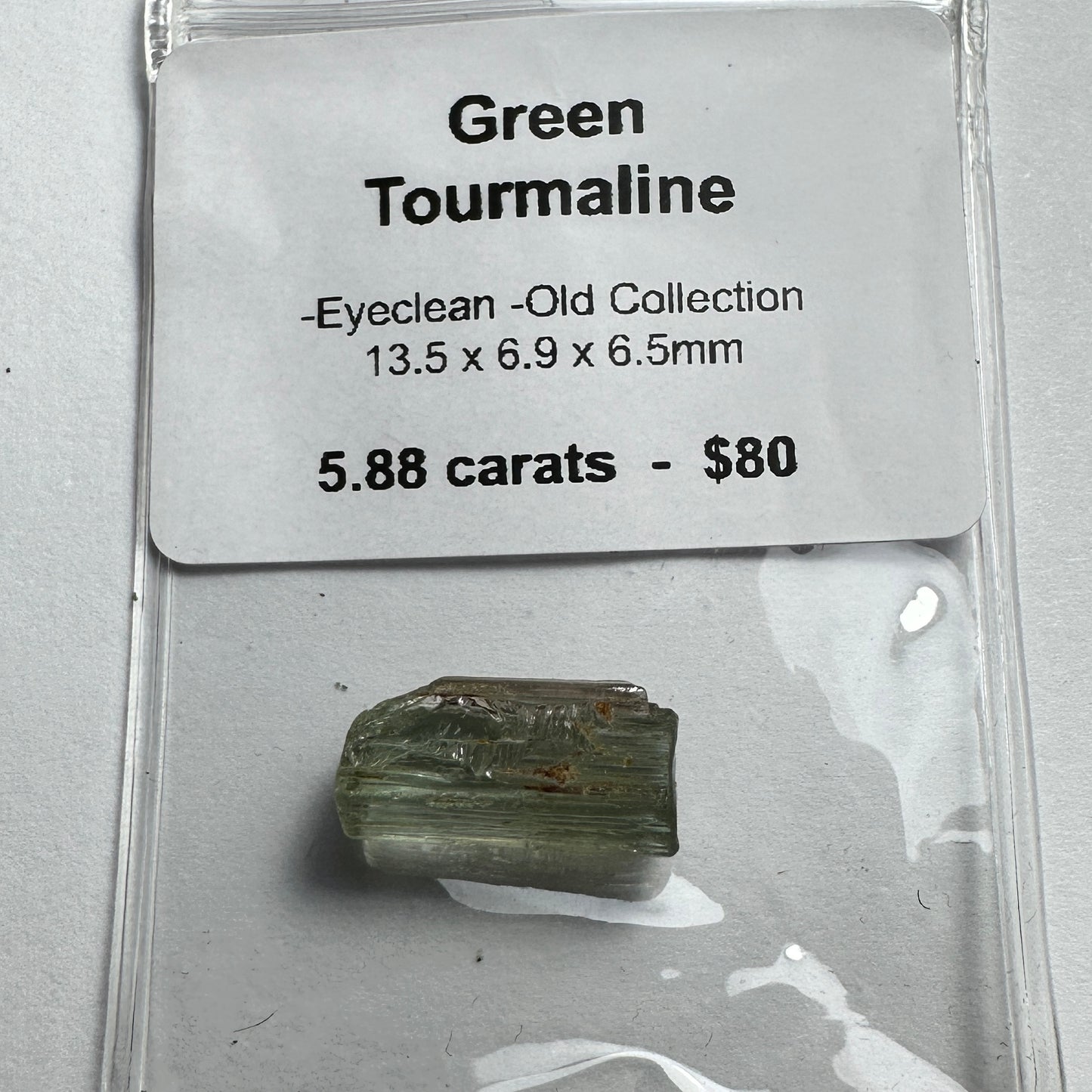 5.88ct GREEN TOURMALINE Facet Rough