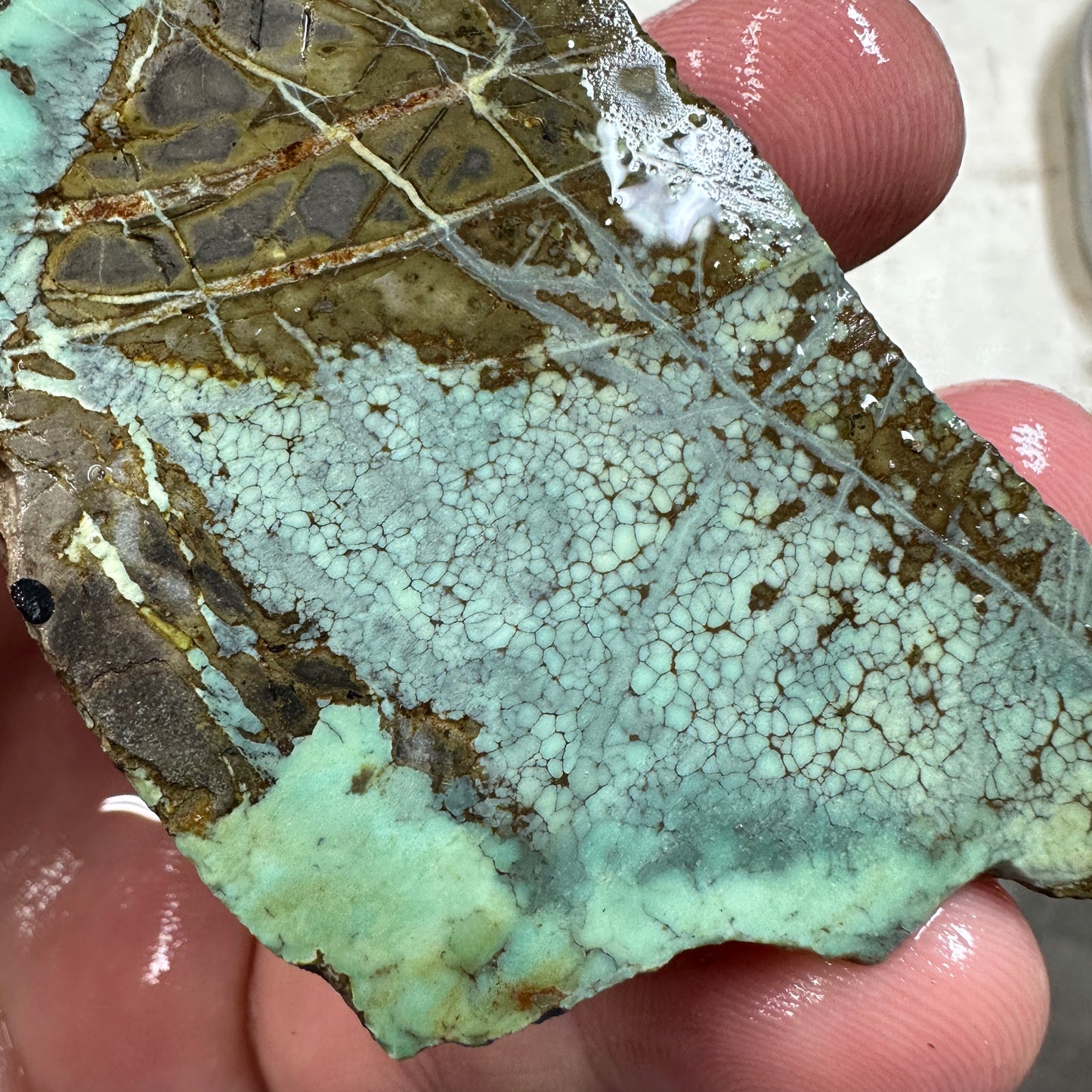 BROKEN ARROW VARISCITE Trimmed Rough Slab - 93 grams