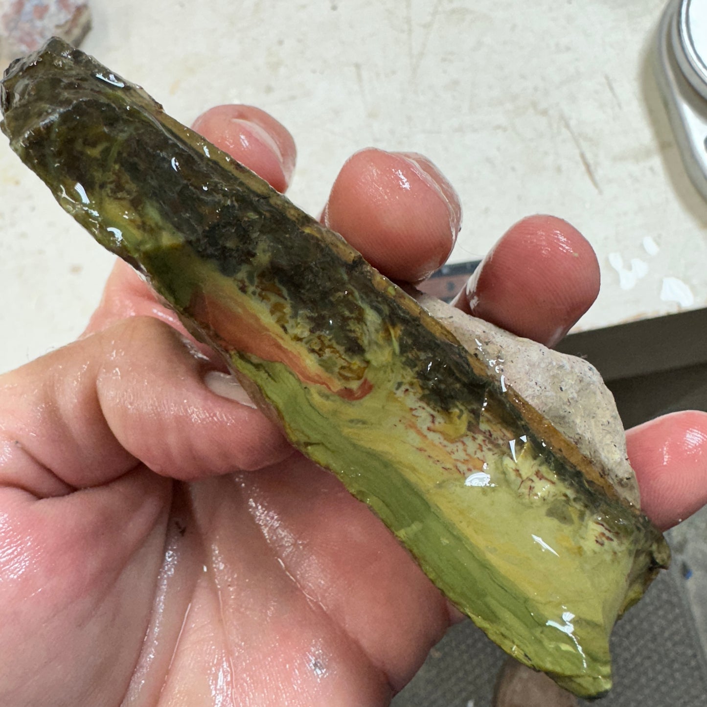 MORRISONITE JASPER Faced Rough - 0.67 Pounds