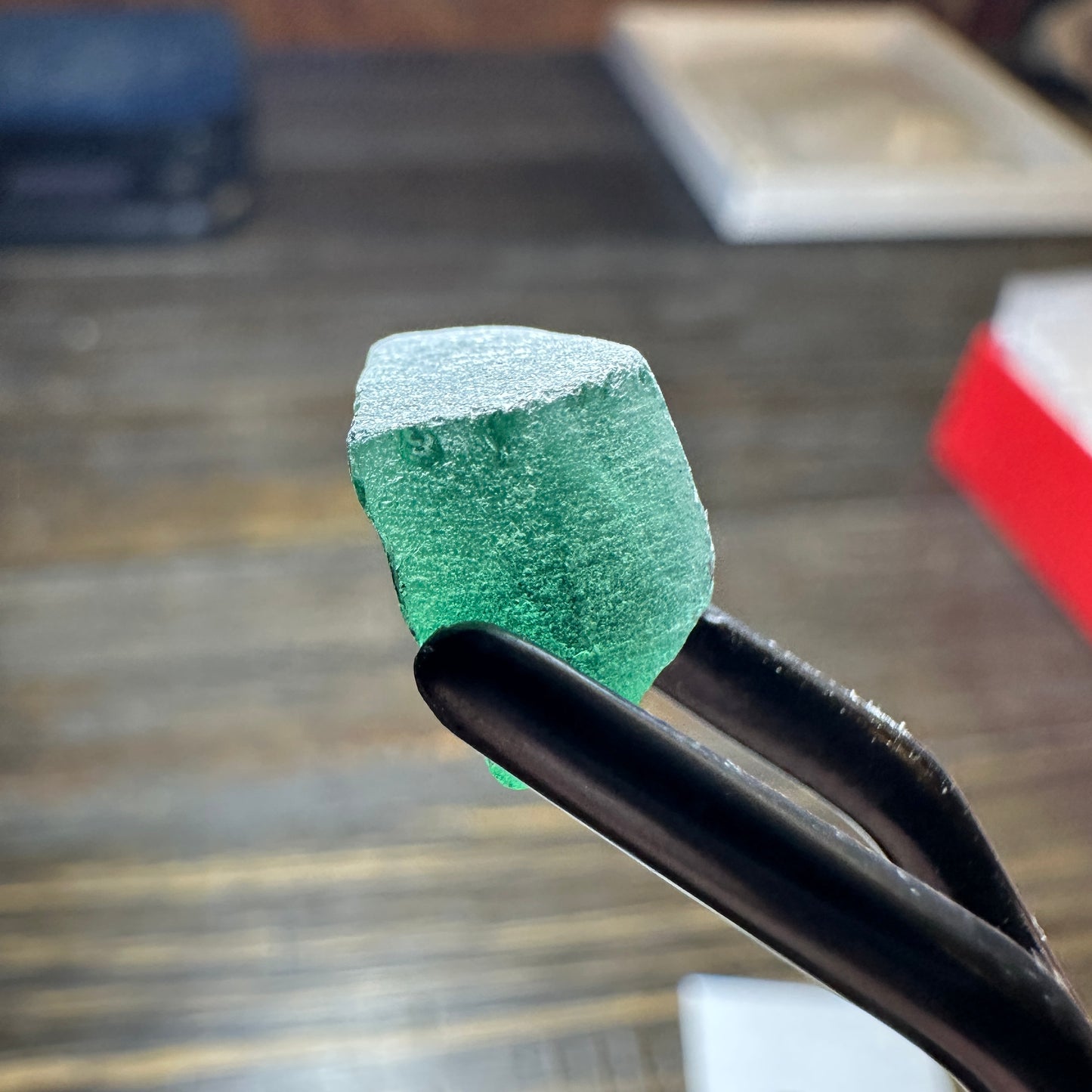 7.05ct GREEN APATITE Preformed Facet Rough