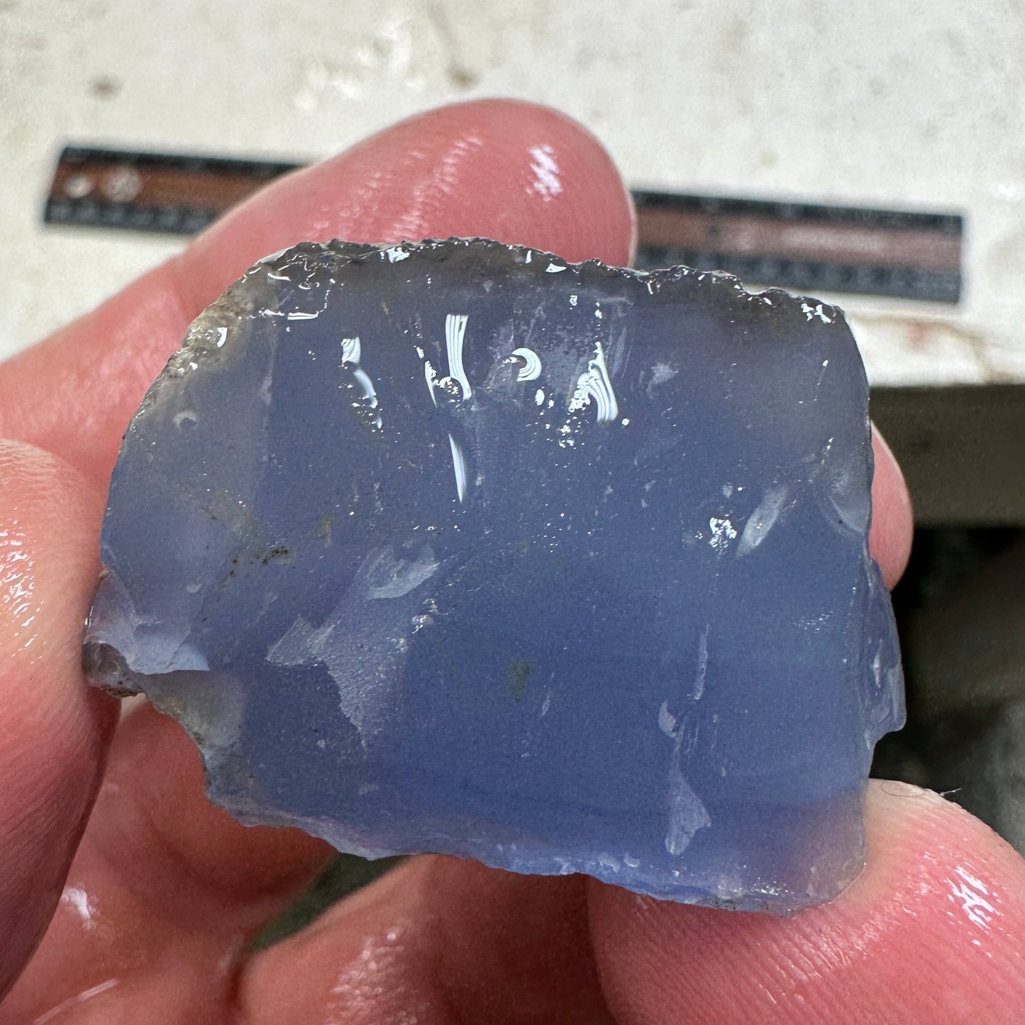 Ethiopian BLUE AGATE Rough - 48.0 grams
