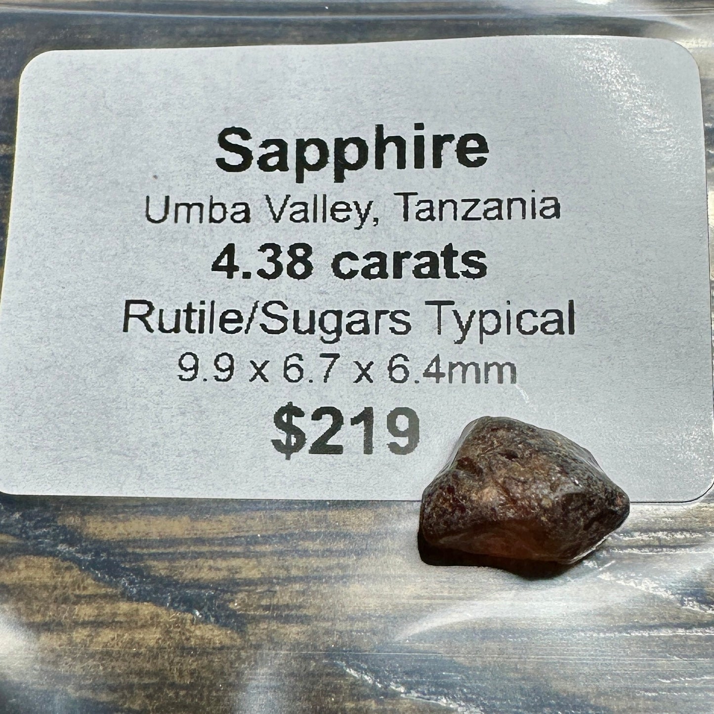 4.38ct UMBA SAPPHIRE Facet Rough