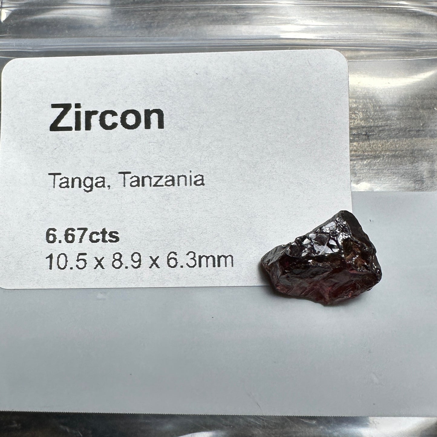 6.67ct Tanga ZIRCON Facet Rough