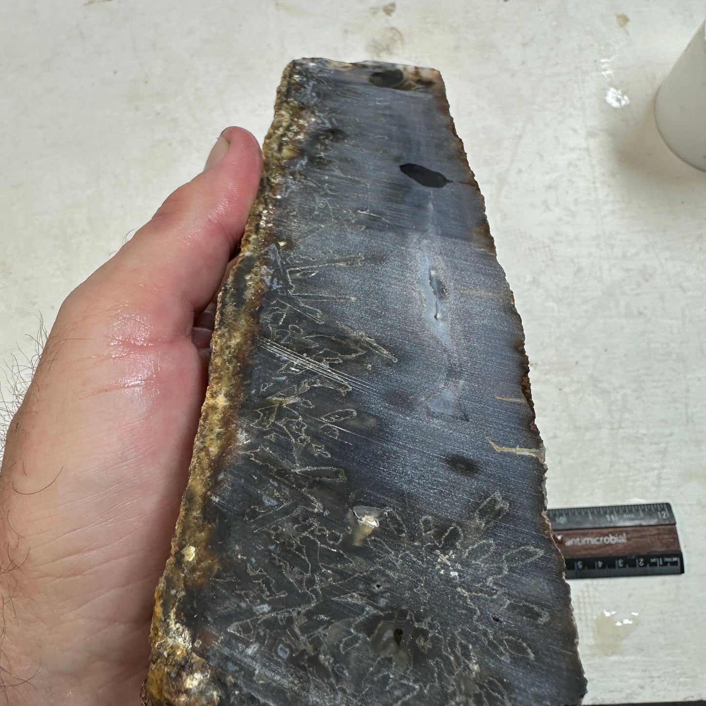 TURKISH STICK AGATE Faced Rough - 3.23 Pounds