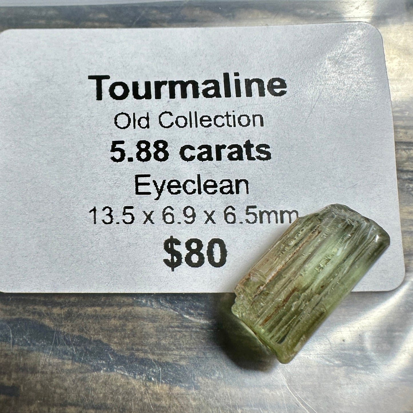 5.88ct GREEN TOURMALINE Facet Rough