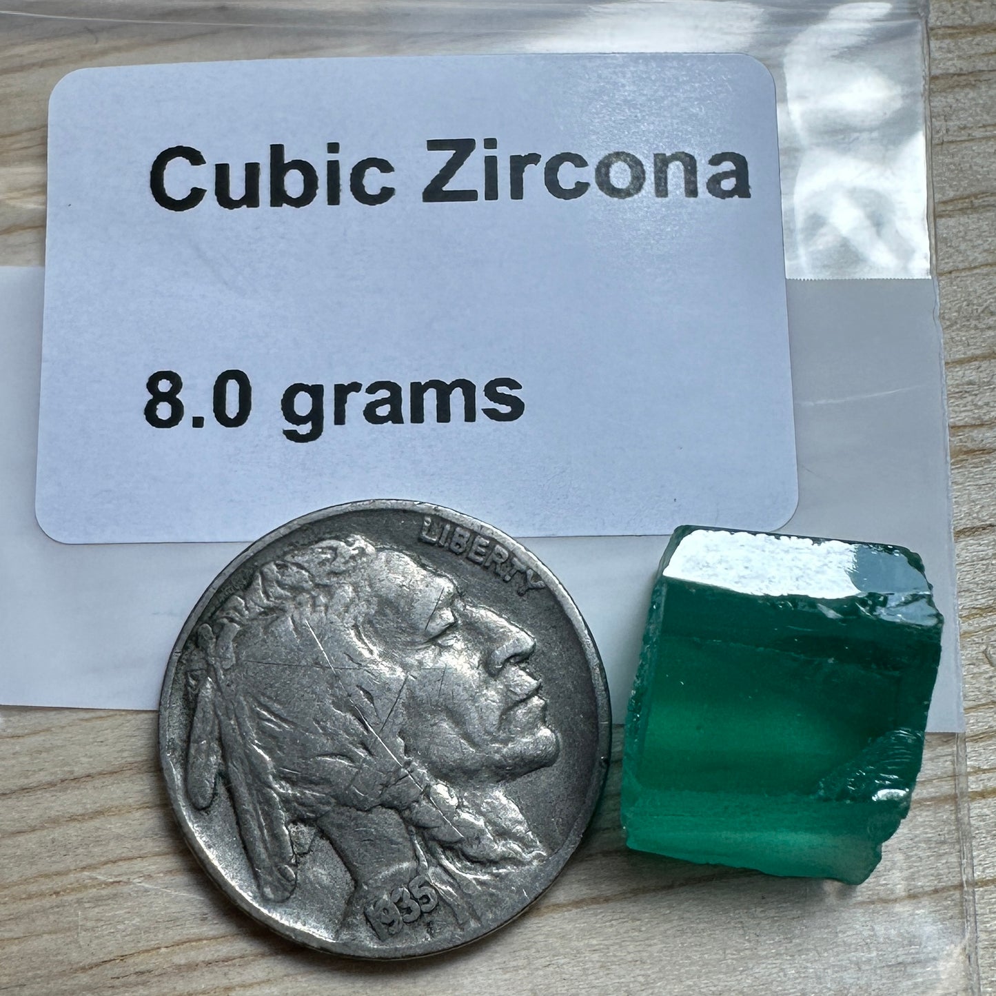 8.0 gram CUBIC ZIRCON Facet Rough