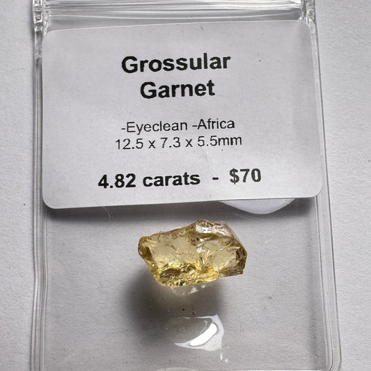 4.82ct GROSSULAR GARNET Facet Rough