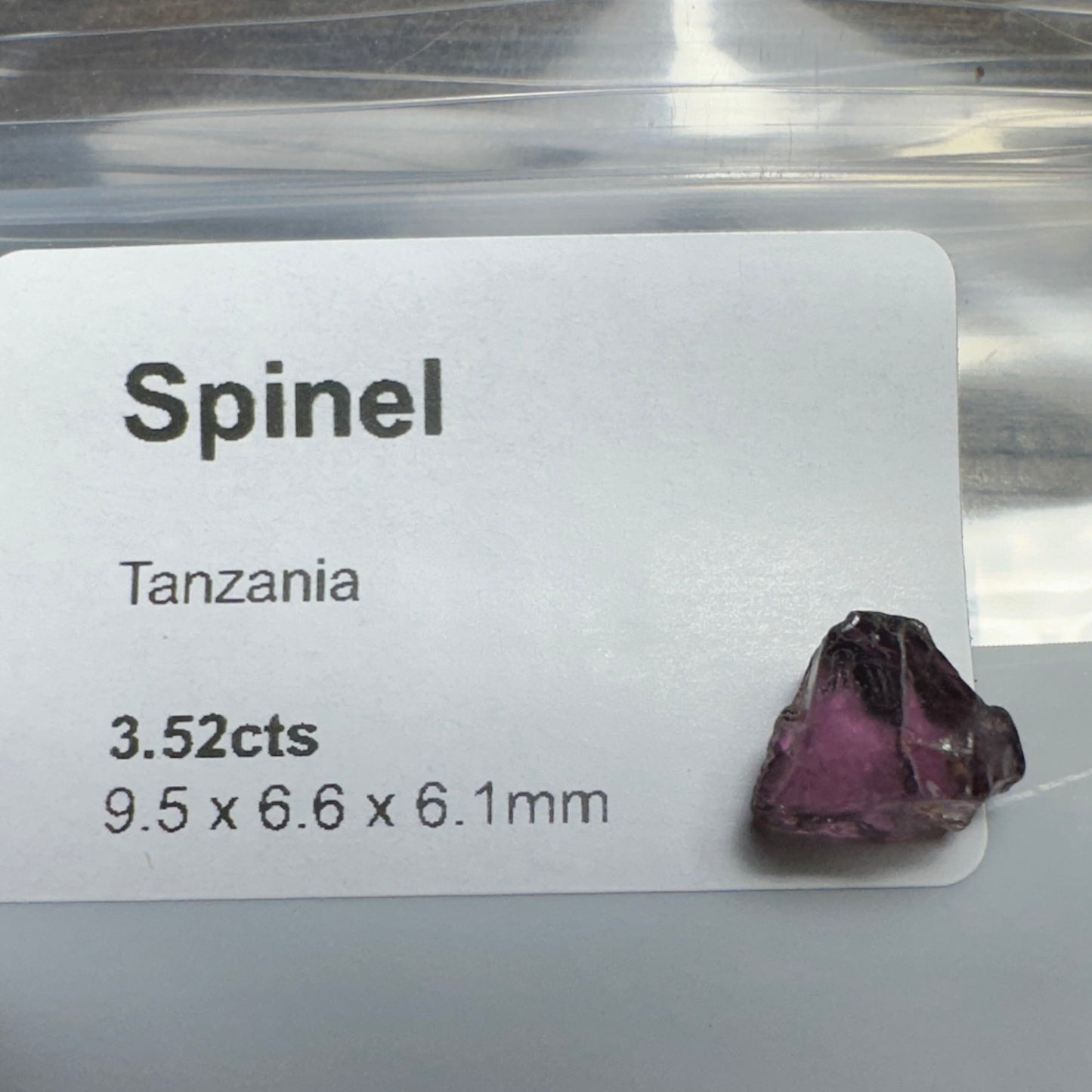 3.52ct Lavender SPINEL Facet Rough