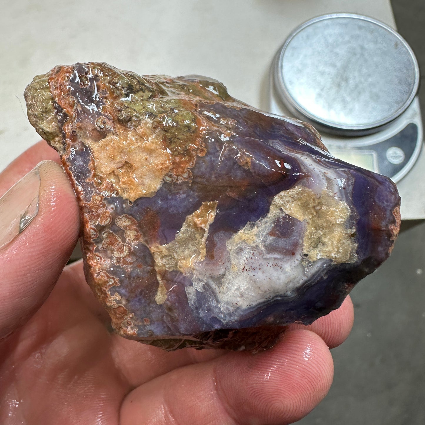 PURPLE PASSION AGATE Rough - 0.65 Pounds