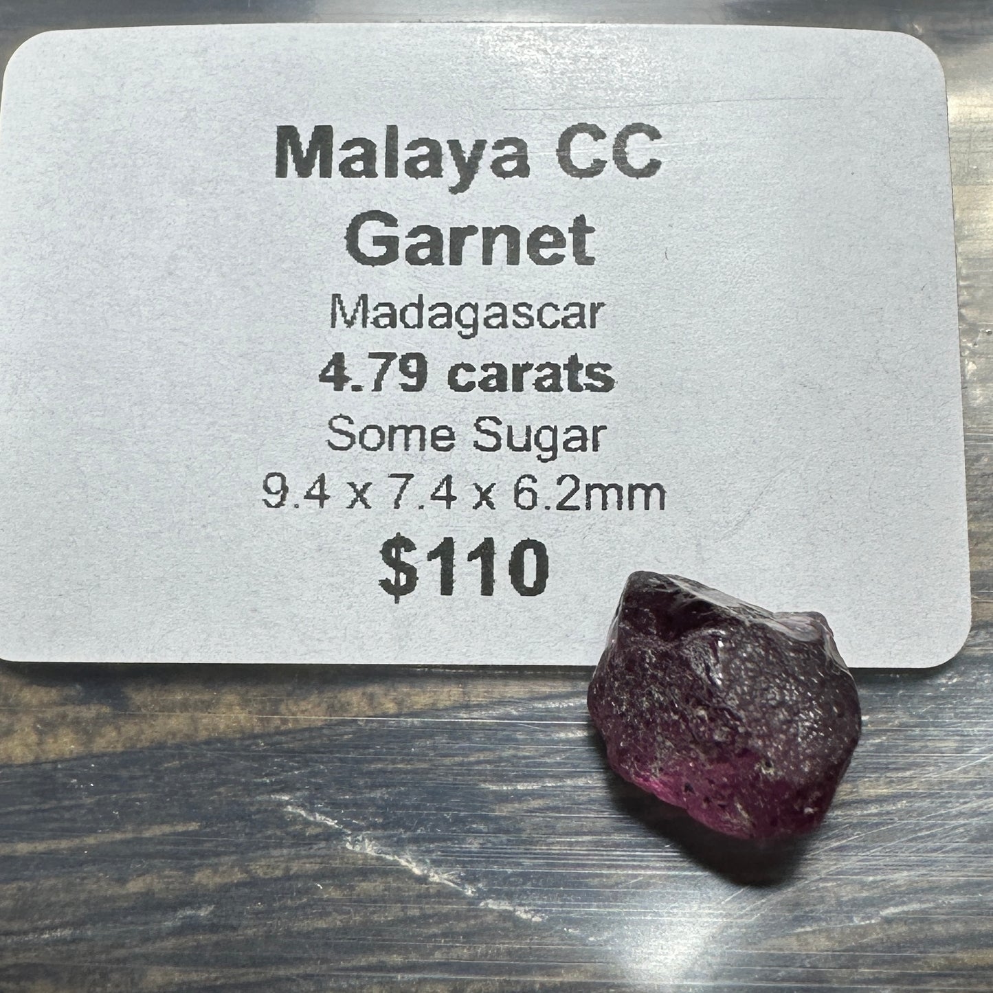 4.79ct Color Change MALAYA GARNET Facet Rough