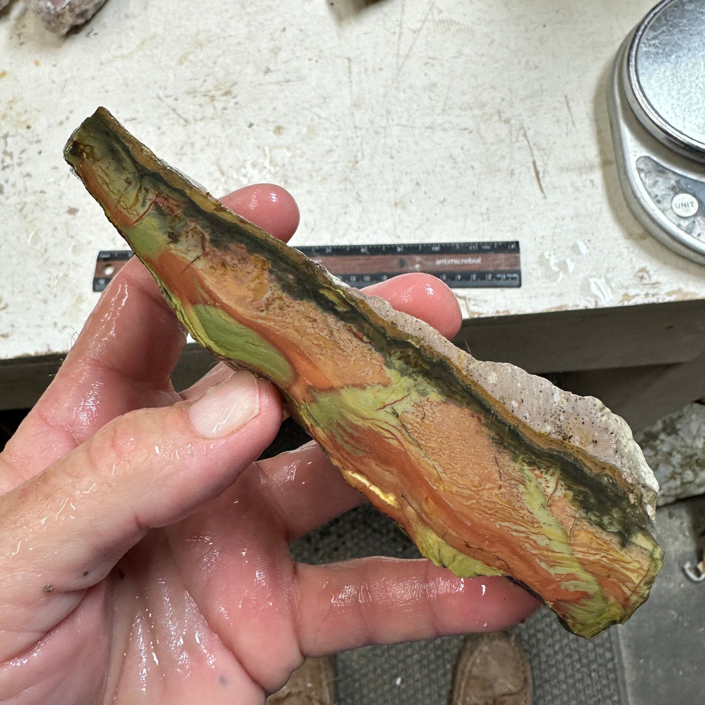 MORRISONITE JASPER Faced Rough - 0.86 Pounds