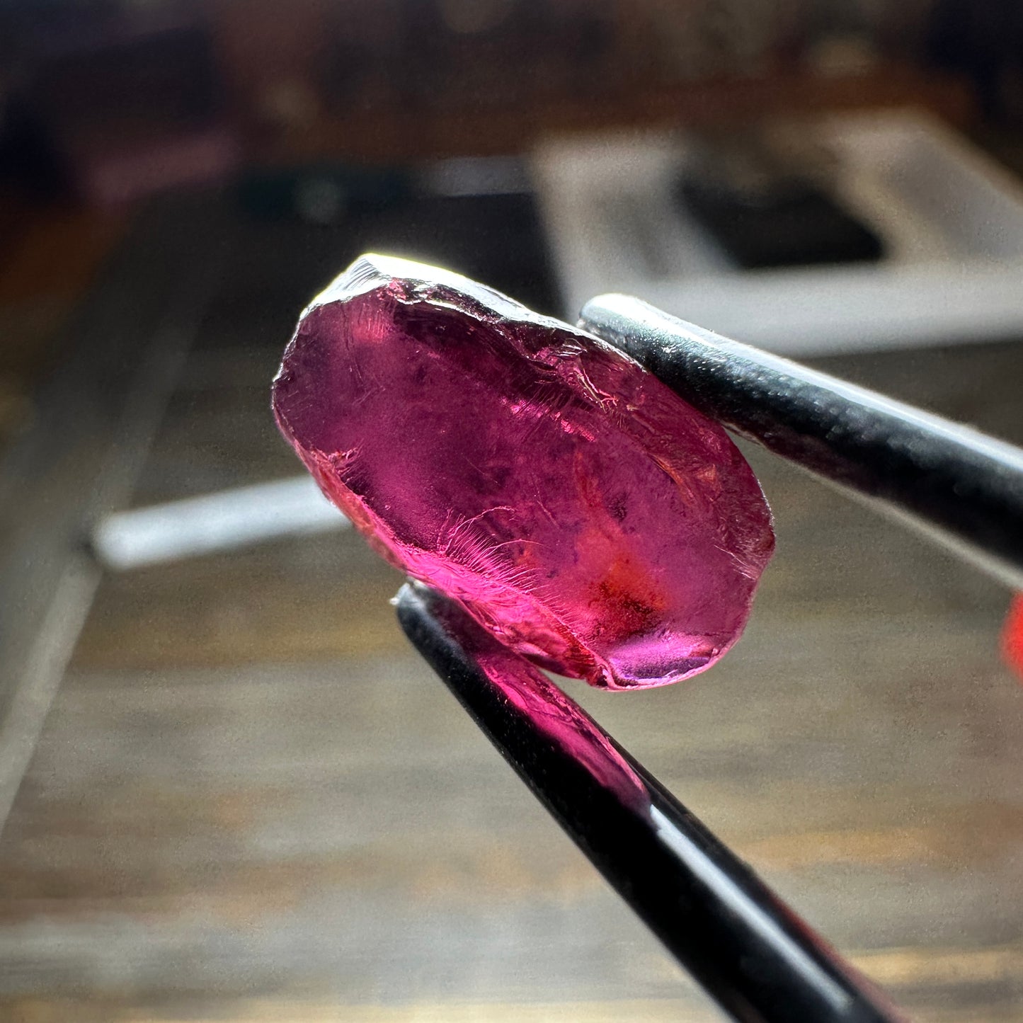 RHODOLITE GARNET 4pcs., 4.81g Facet Rough Parcel