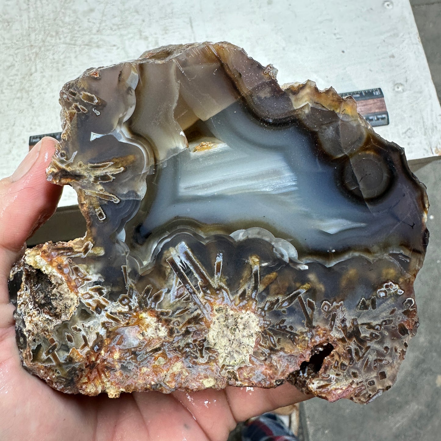 Turkish STICK AGATE Faced Rough - 2.66 Pounds
