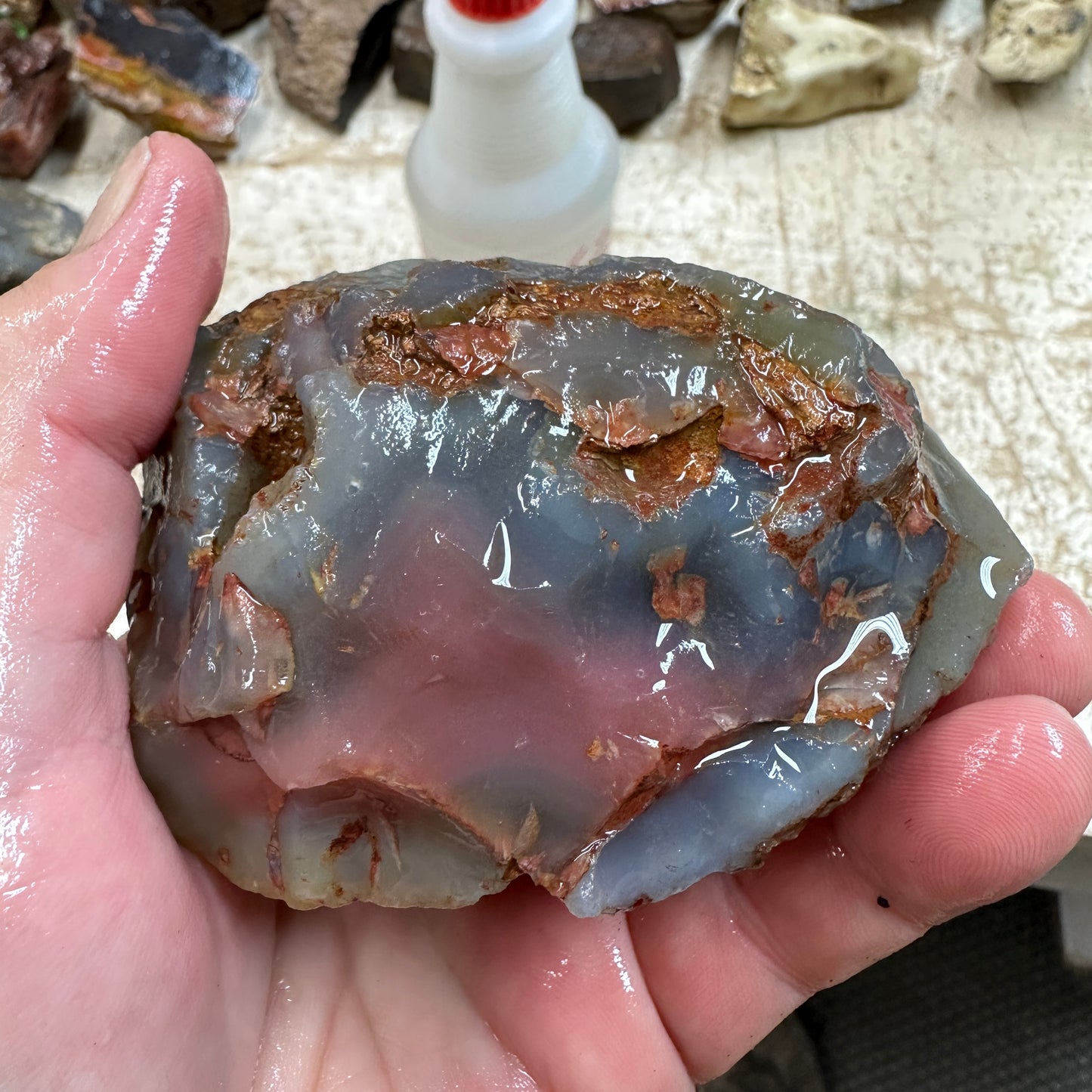 SWAZI ROSE AGATE Rough - 1.49 Pounds