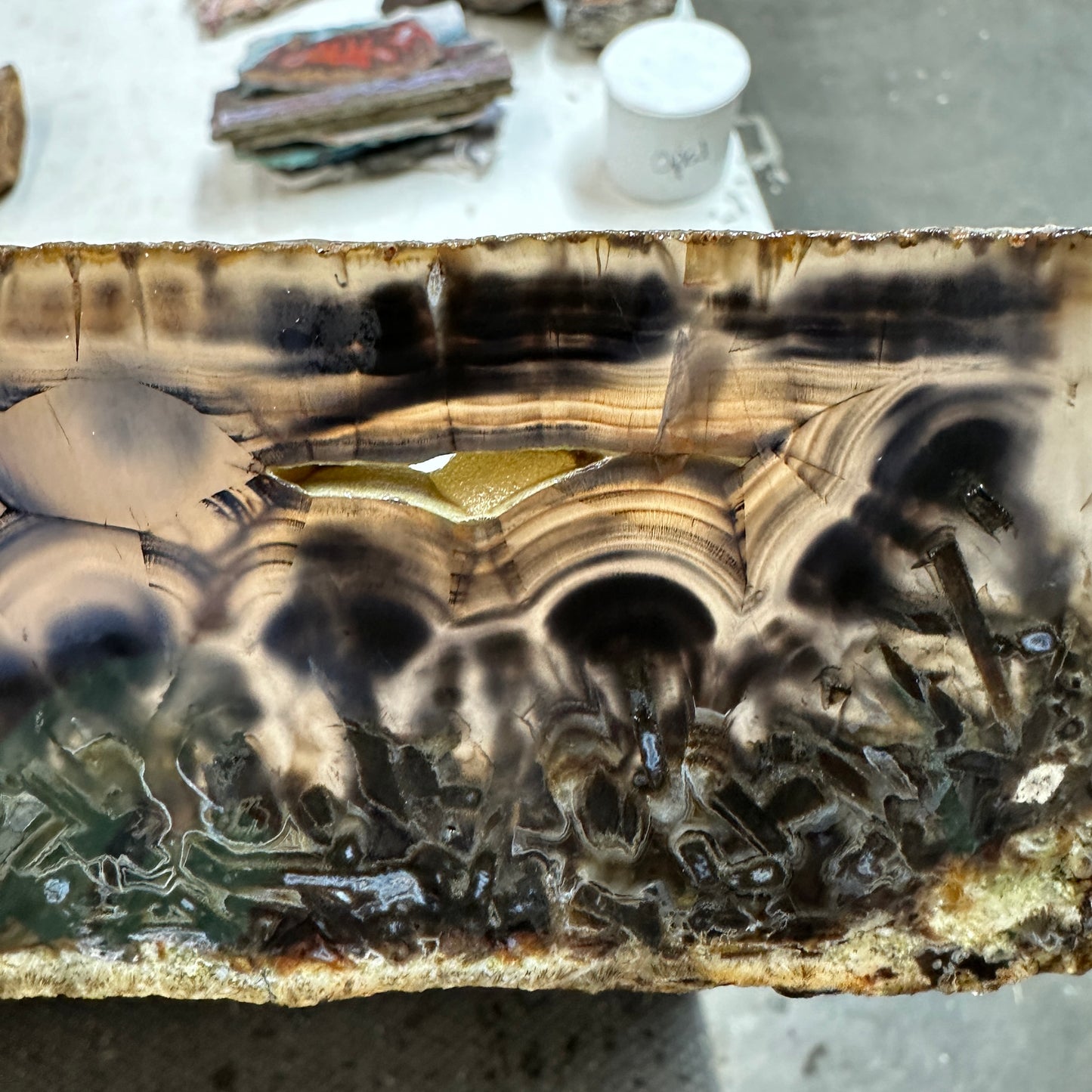 TURKISH STICK AGATE Slab - 256 grams