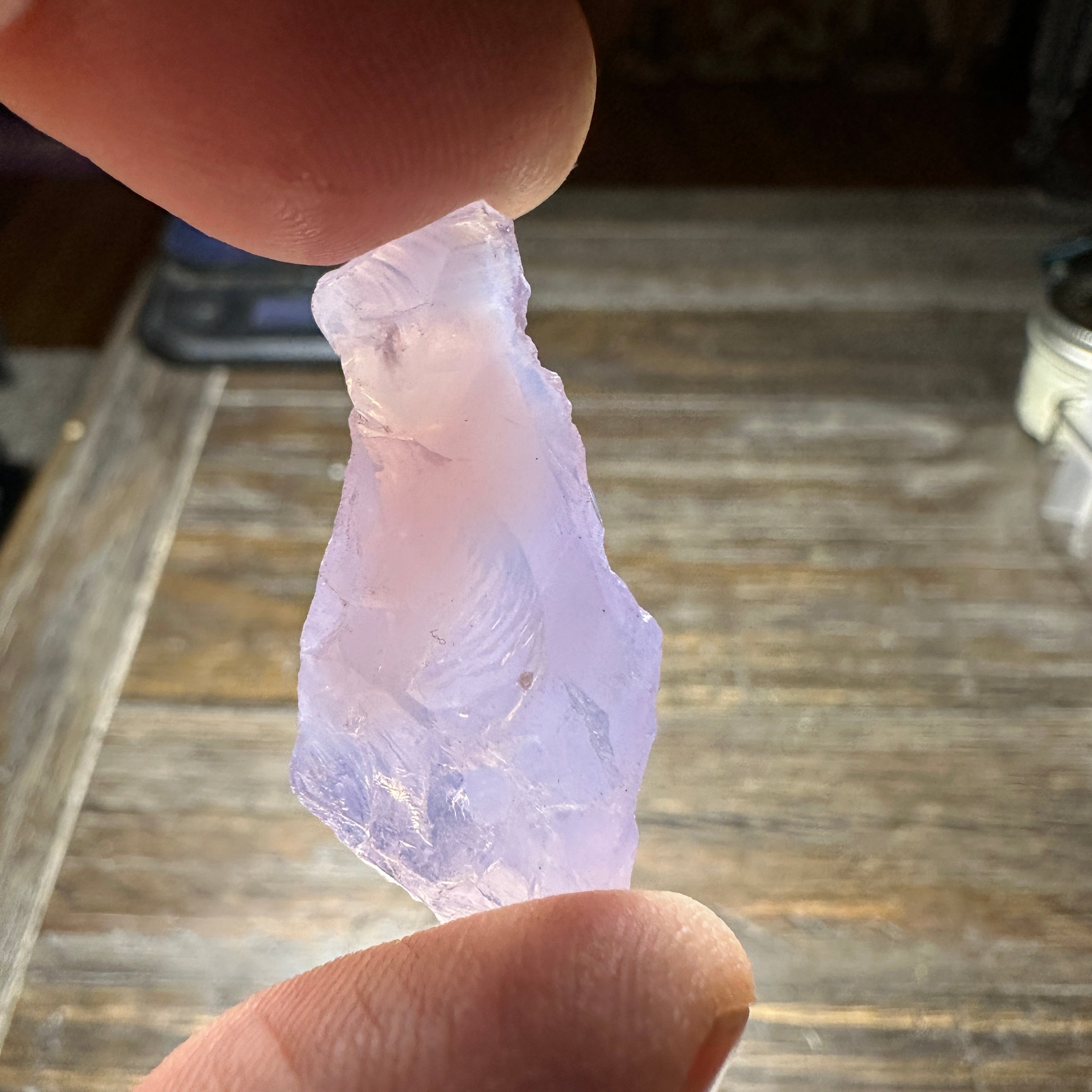 50.7ct LAVENDER QUARTZ Facet Rough – SilverHill Lapidary
