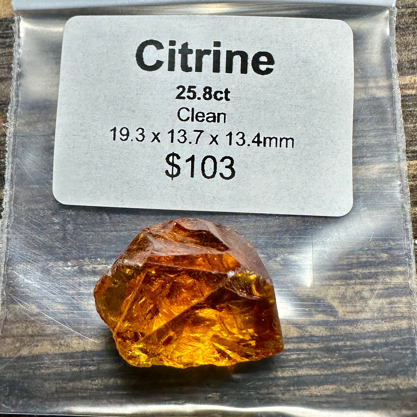 25.8ct CITRINE QUARTZ Facet Rough