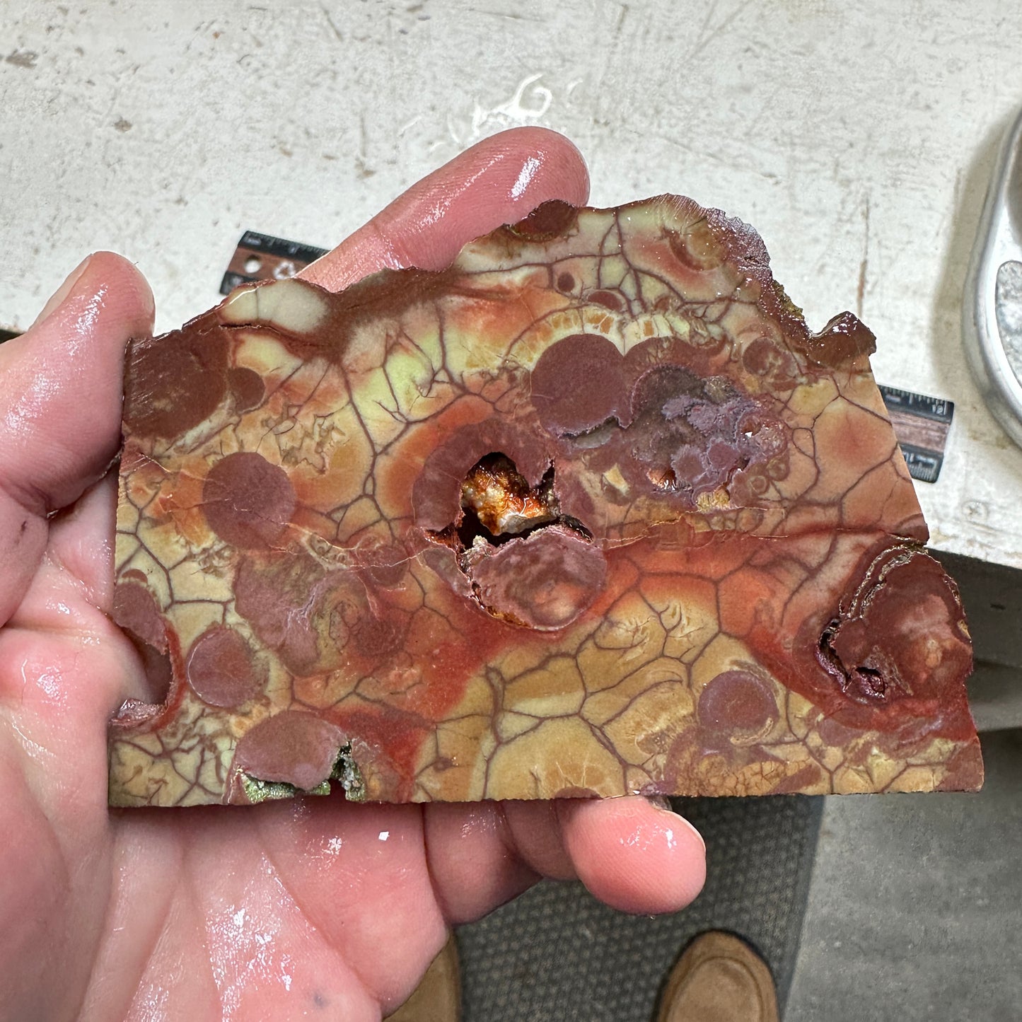 SPIDERWEB JASPER Slab - 99 grams