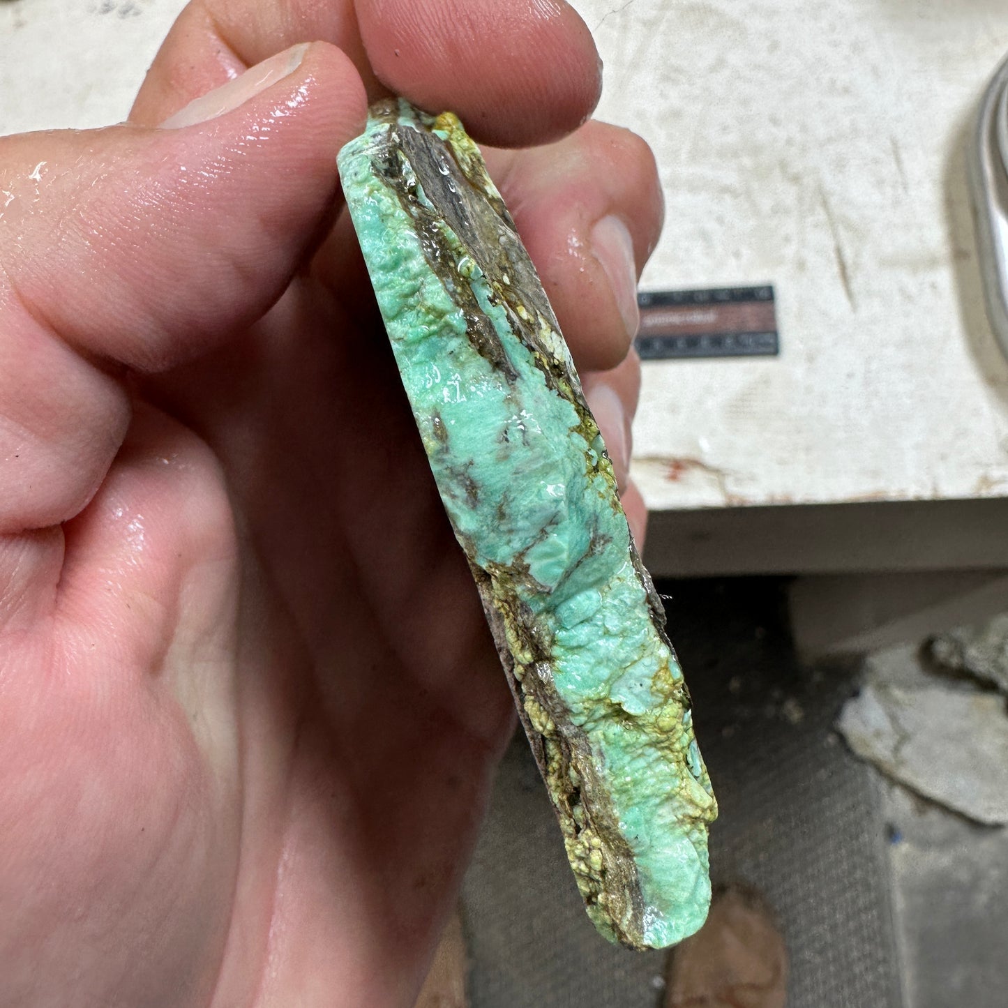 BROKEN ARROW VARISCITE Trimmed Rough Slab - 178 grams