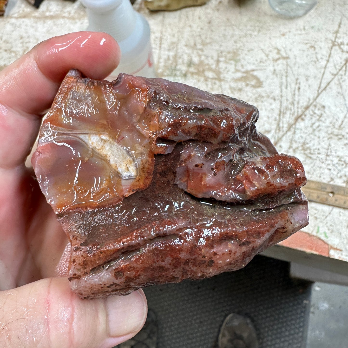 SWAZI ROSE AGATE Rough - 1.31 Pounds