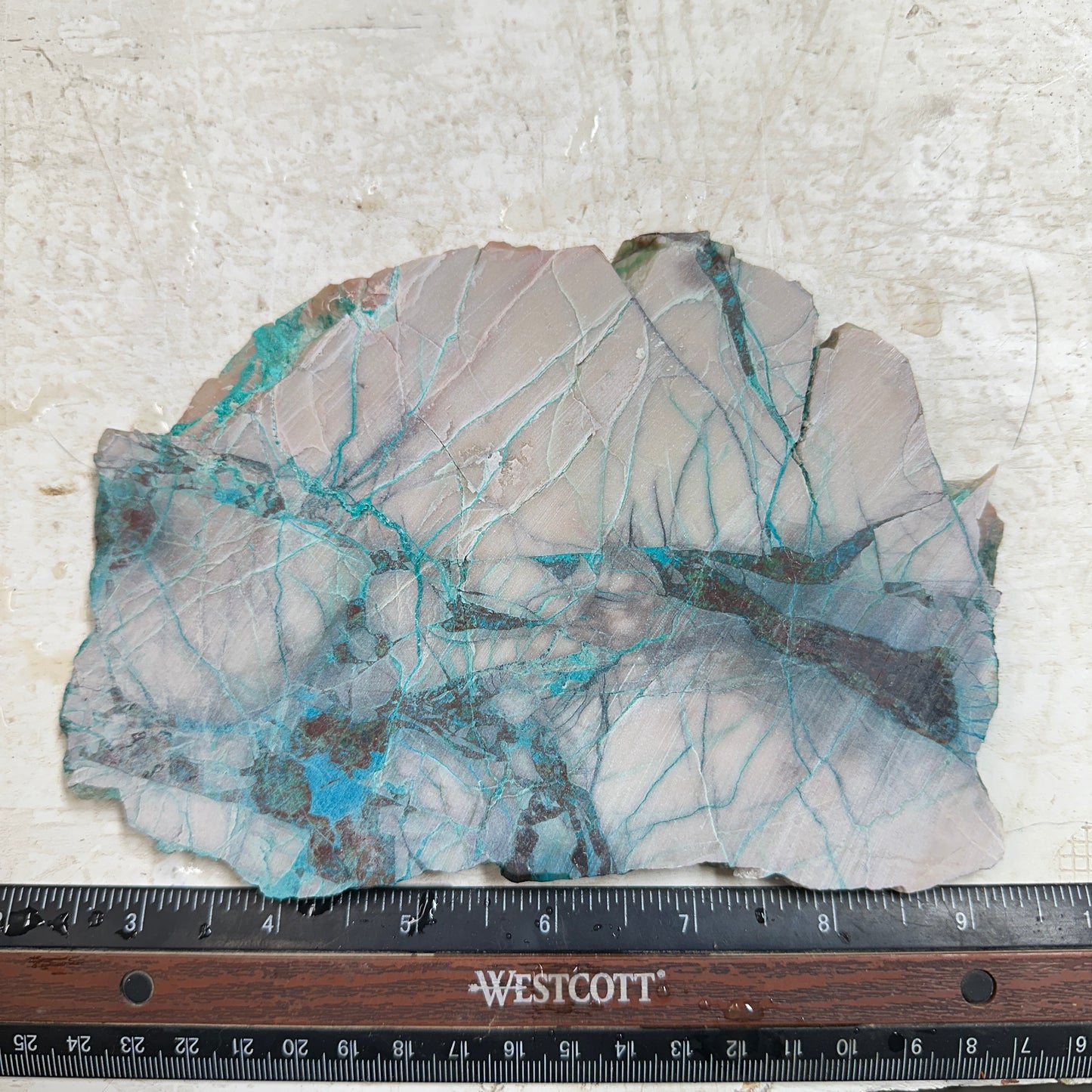 BLUE LIGHTNING CHRYSOCOLLA Slab - 401 grams