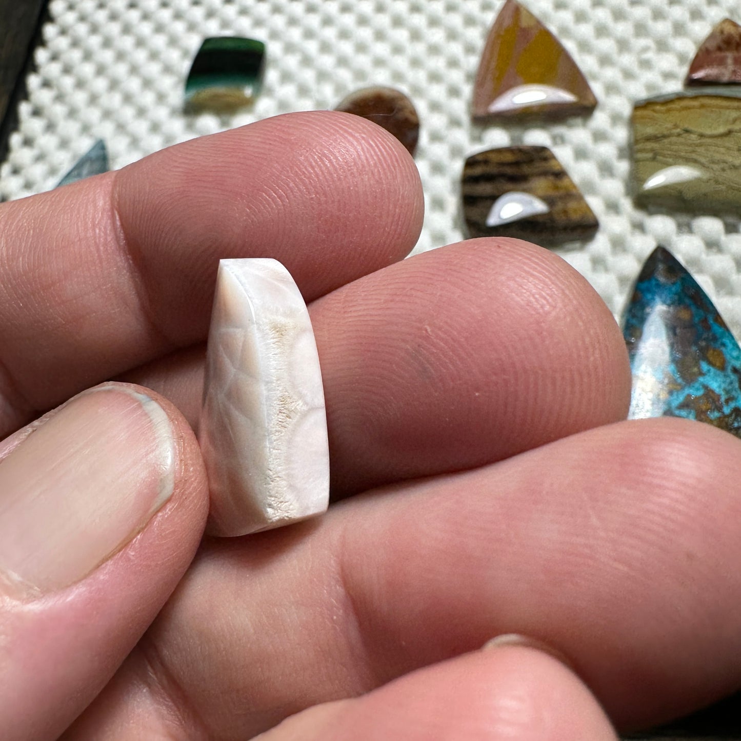 PINK NATROLITE cabochon