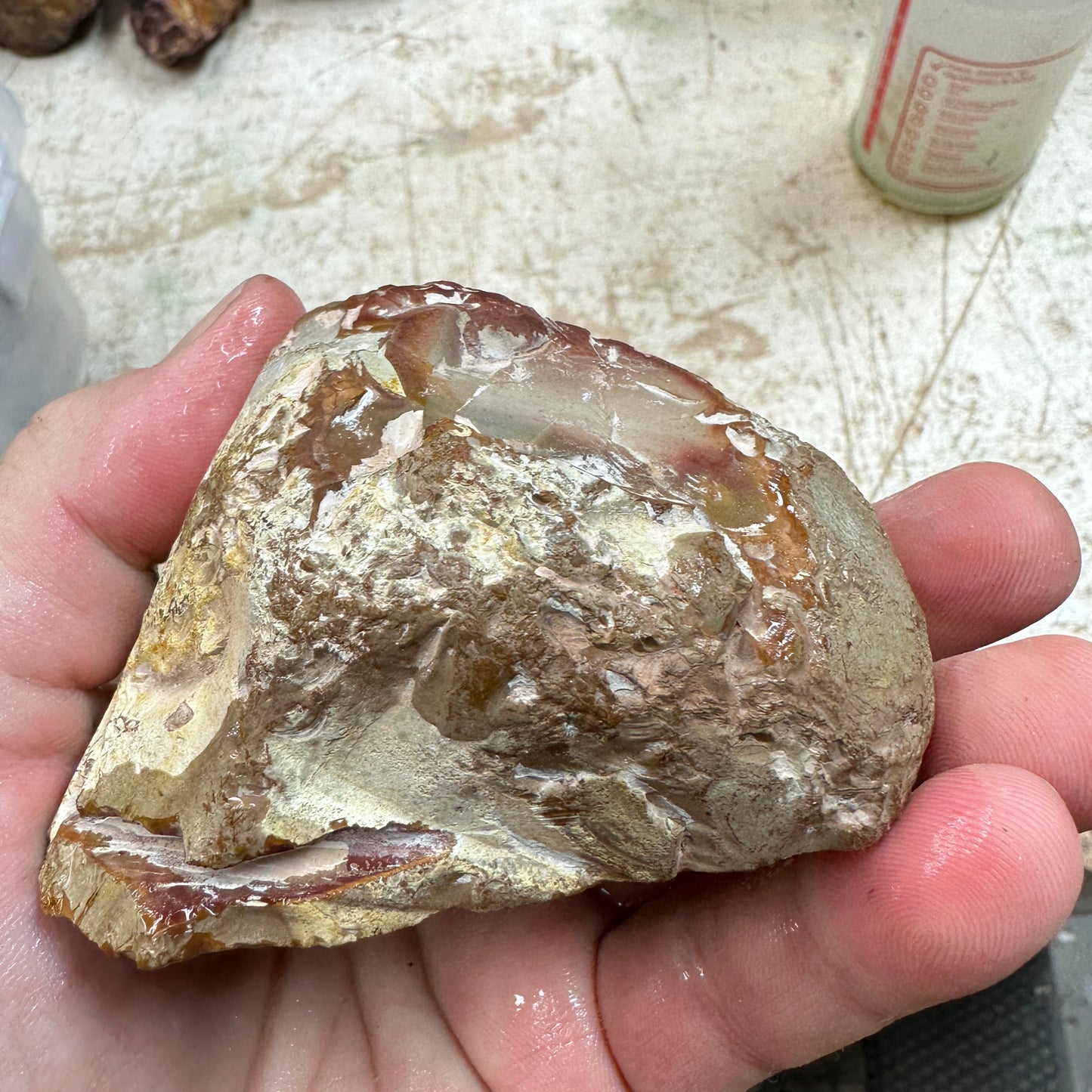 POLYCHROME JASPER Faced Rough - 0.88 Pounds