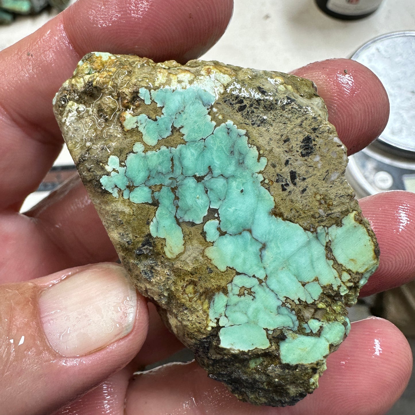 BROKEN ARROW VARISCITE Trimmed Rough Slab - 85 grams