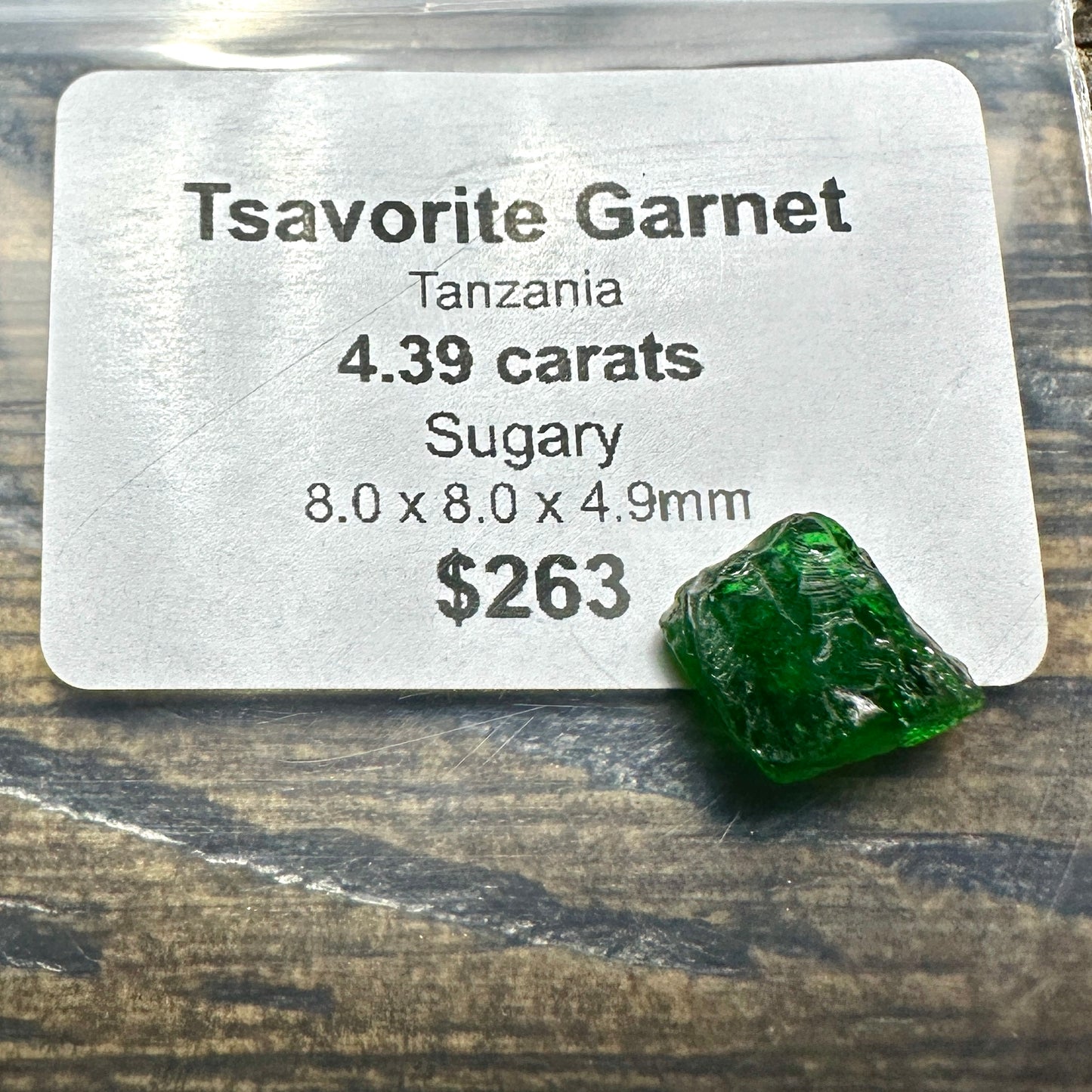 4.39ct TSAVORITE GARNET Facet Rough