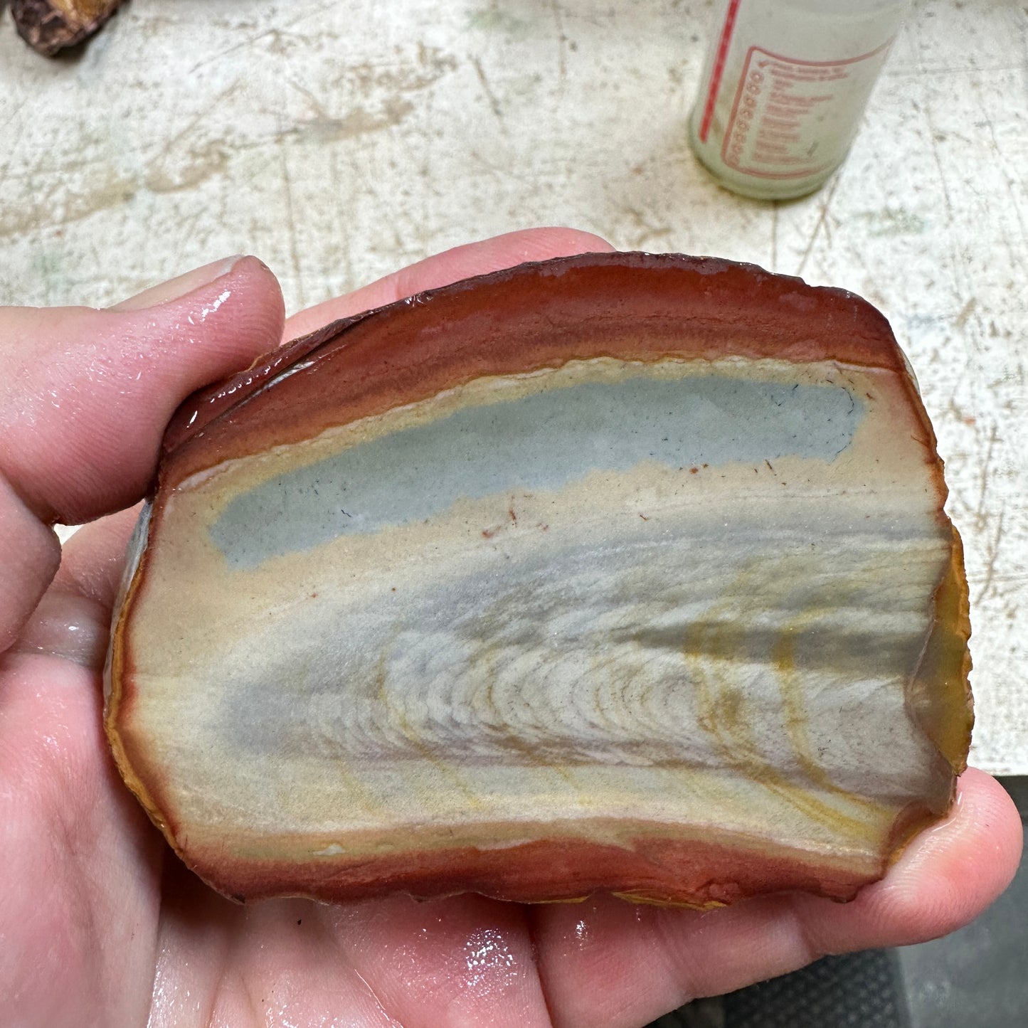 POLYCHROME JASPER Faced Rough - 0.88 Pounds