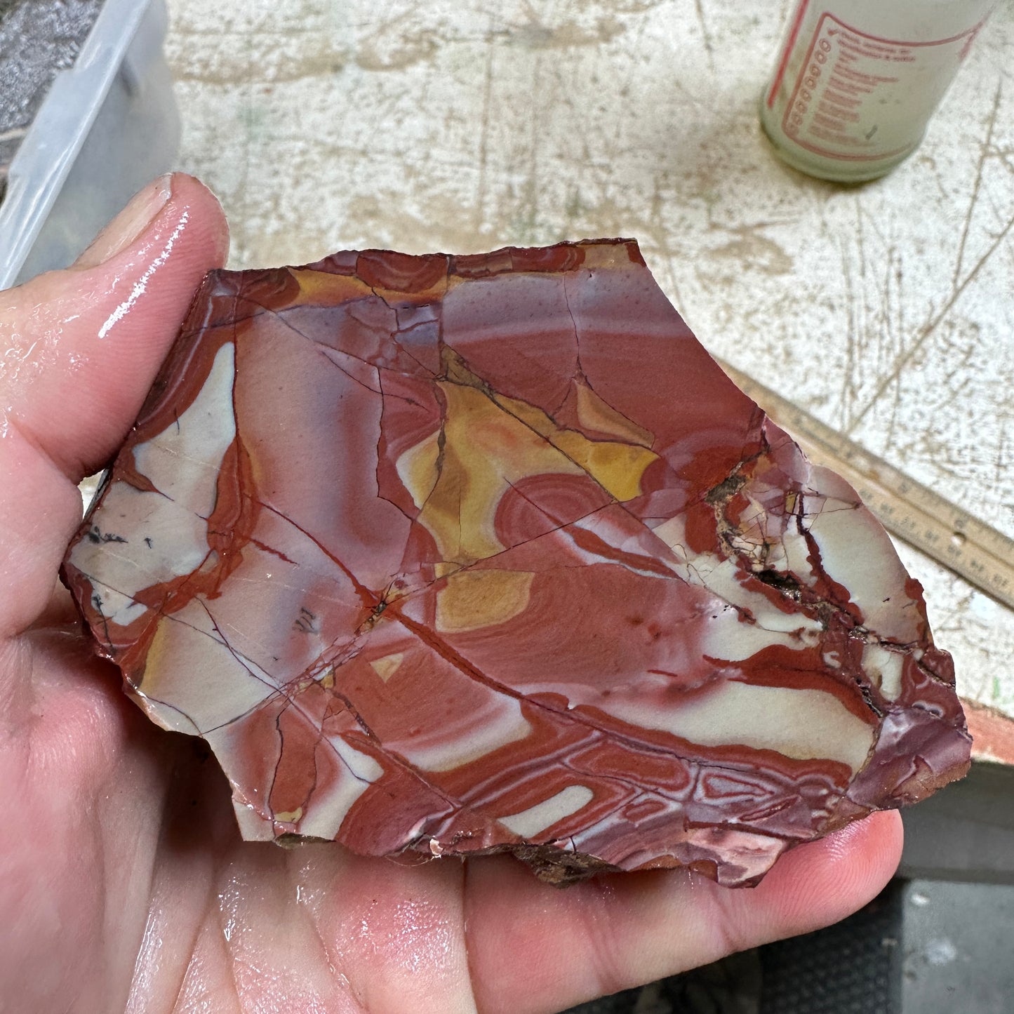 MESCALERO JASPER Faced Rough - 1.60 Pounds