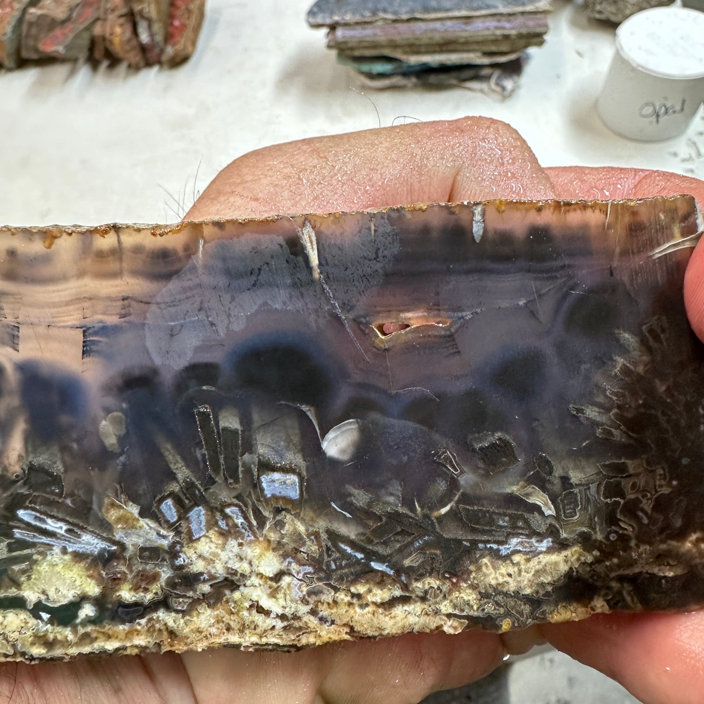 TURKISH STICK AGATE Slab - 235 grams