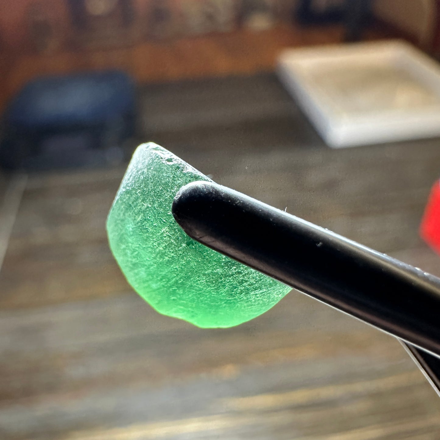 8.41ct GREEN APATITE Preformed Facet Rough